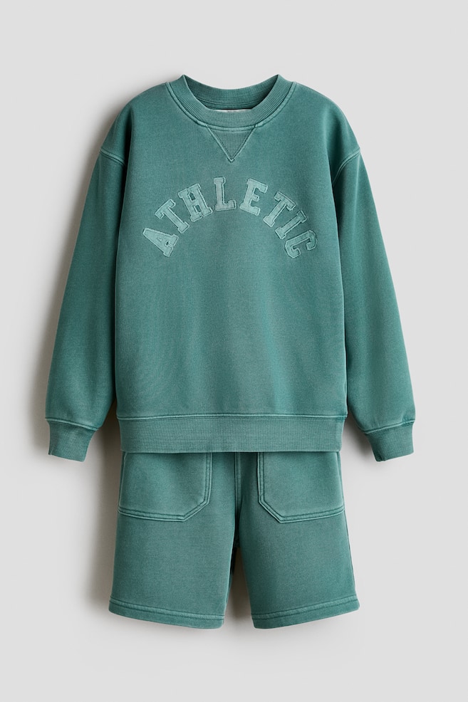 Conjunto de 2 piezas en tejido sudadera - Verde/Athletic - 1