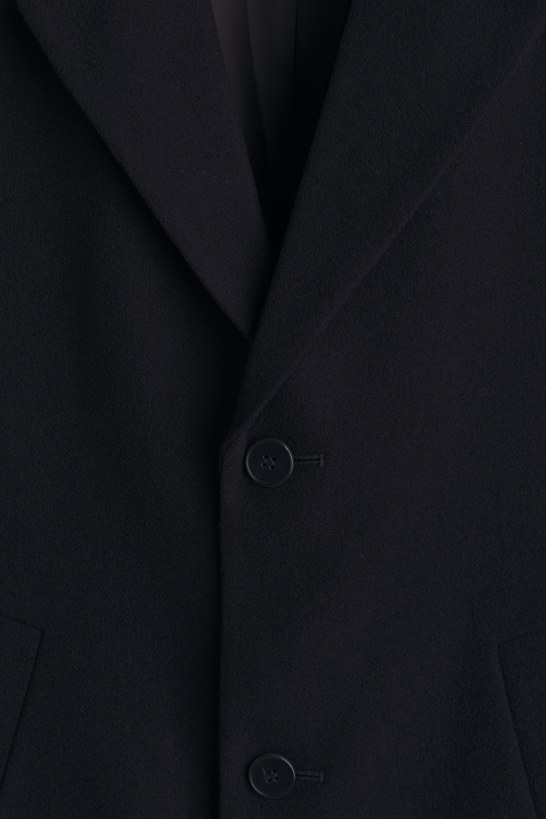 View larger image: Single-Breasted Wool-Blend Coat - Dark blue - Men | H&M US 7