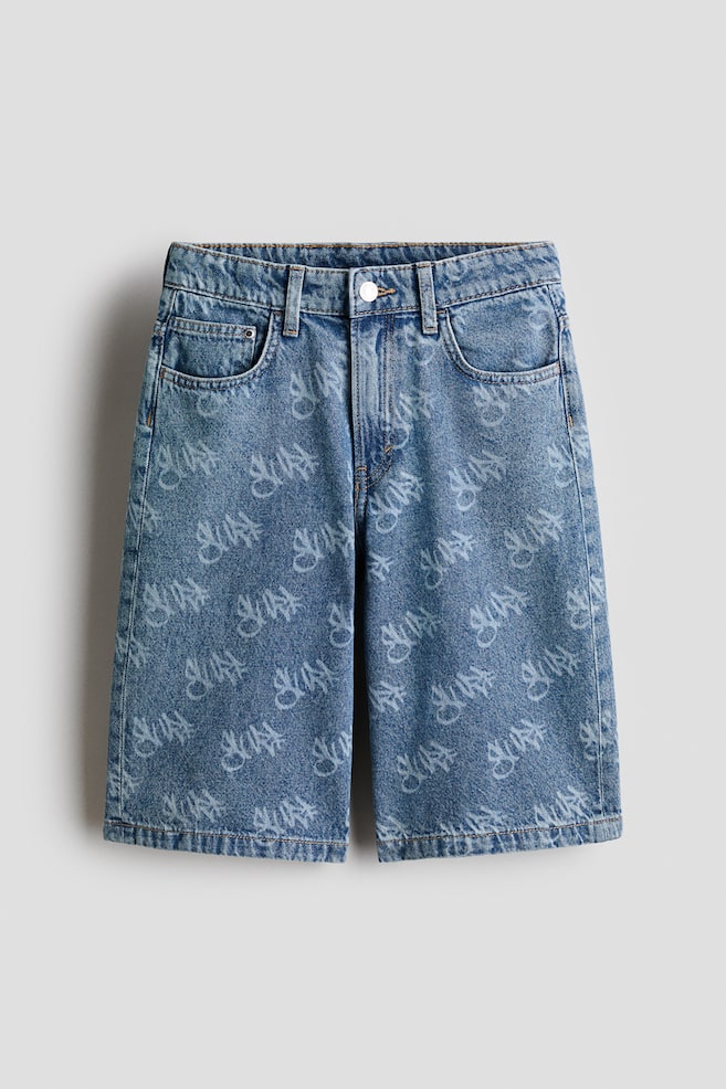 Shorts Baggy Fit en denim - Azul denim/Diseño/Gris oscuro/Gris denim claro/Azul denim/Azul denim/Negro denim lavado - 1