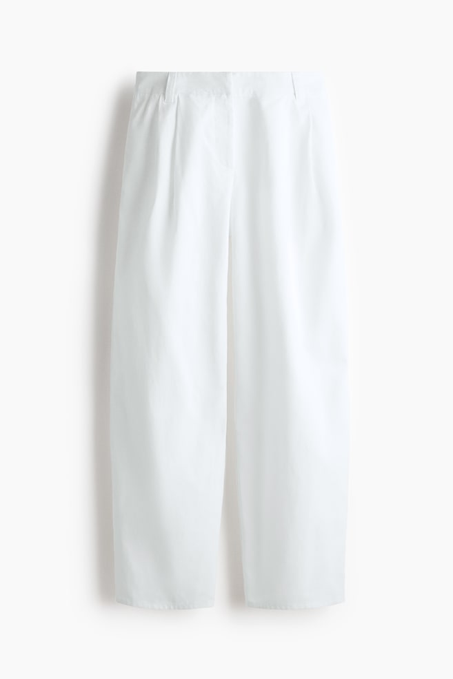 Cotton Dress Pants - White - 1
