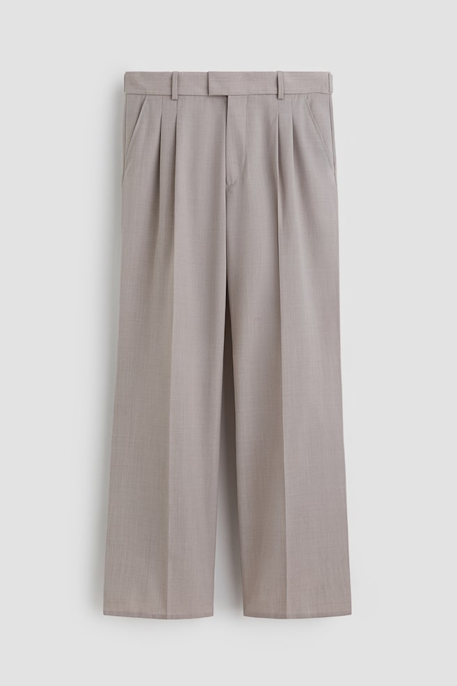 Pantalón de traje en mezcla de lana - Gris - 1