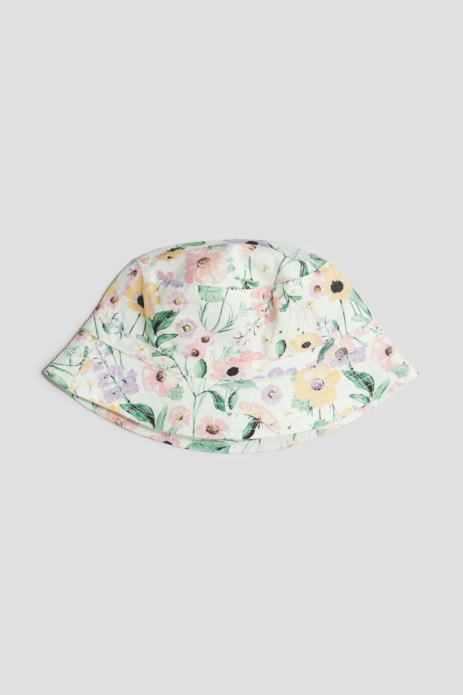 Print Twill Bucket Hat - White/Floral/Blue/Floral - 1