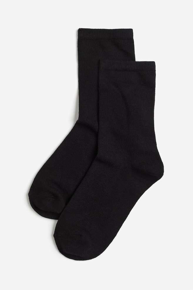 10-pack socks - Black/White/White/Beige/Black/Grey/White - 4