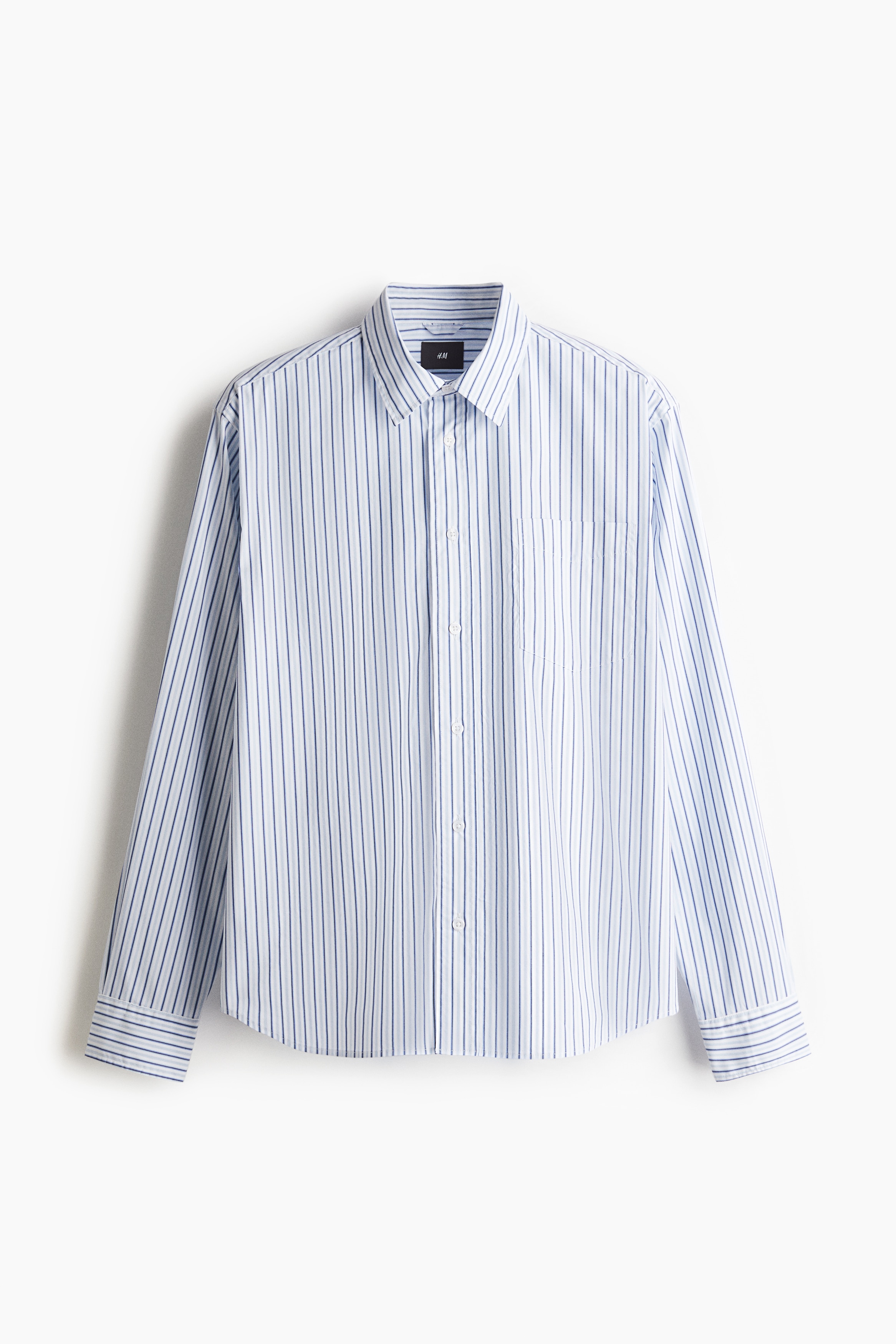 Popelinehemd in Regular Fit - Blau/Gestreift/Hellblau/Gestreift/Hellblau/Gestreift