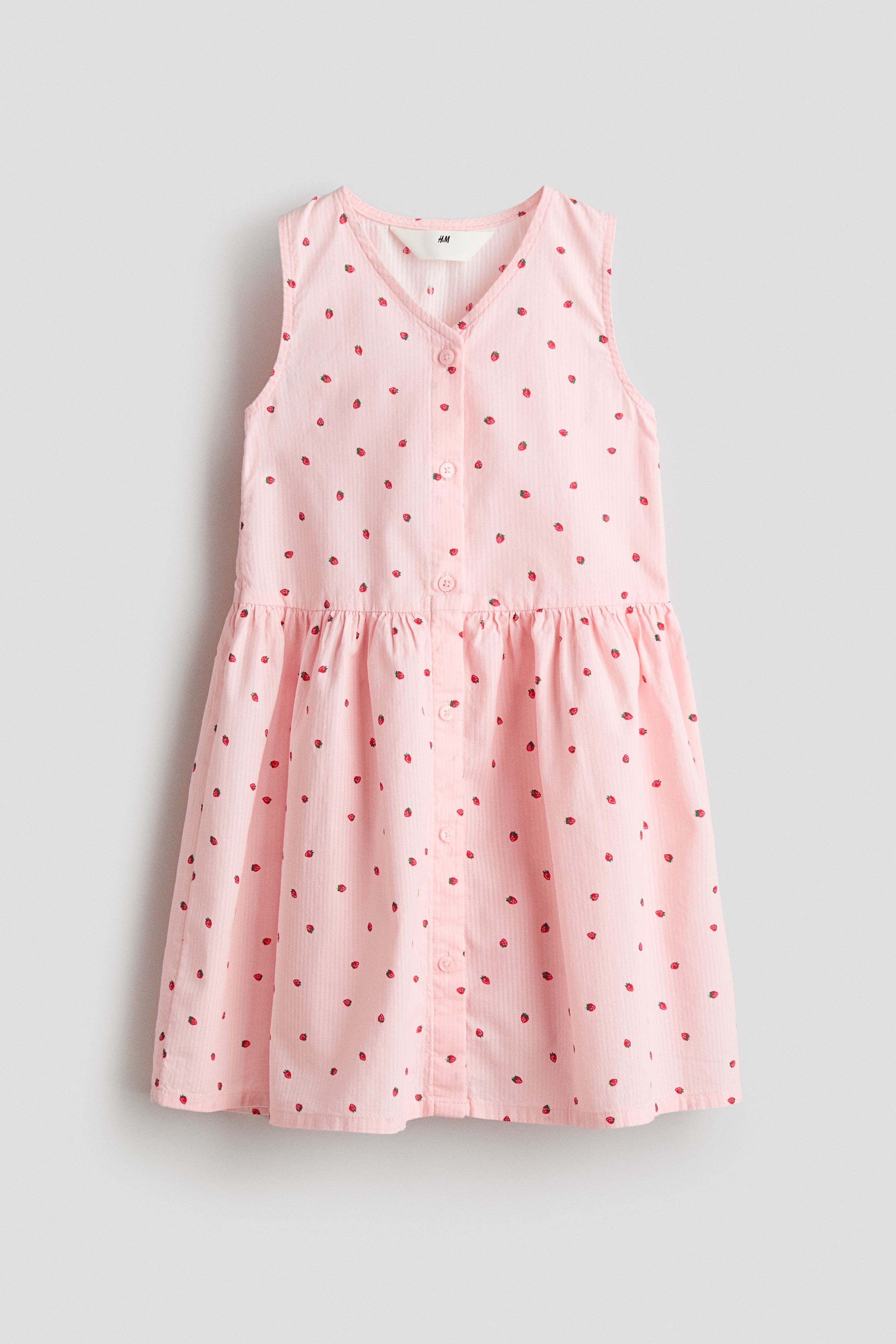 Patterned seersucker dress - Light pink/Patterned/Light blue/Striped/White