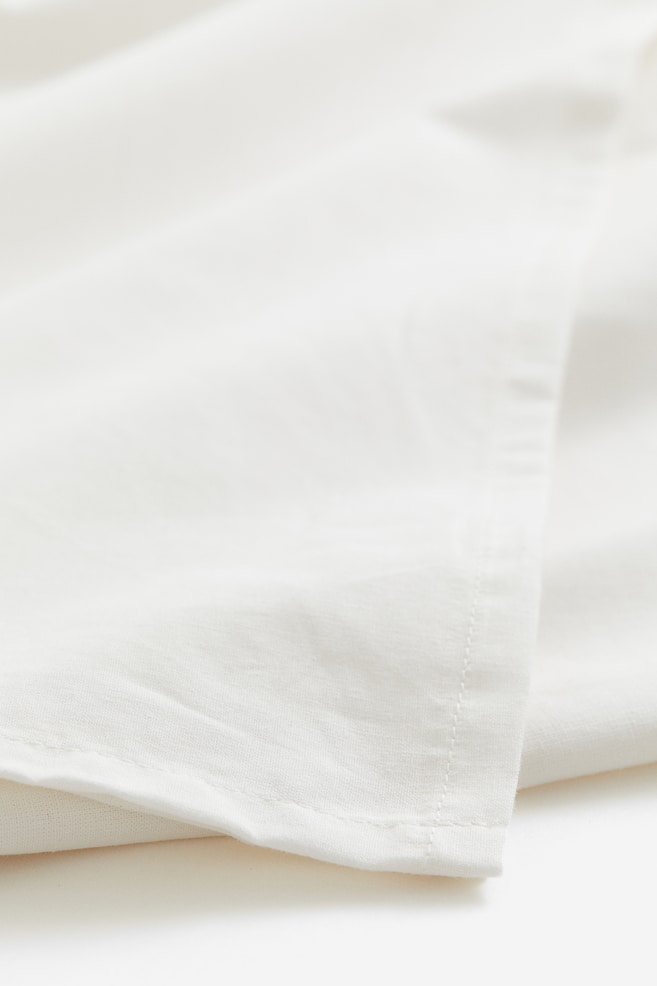 Cotton Top Sheet - White/Taupe - 2