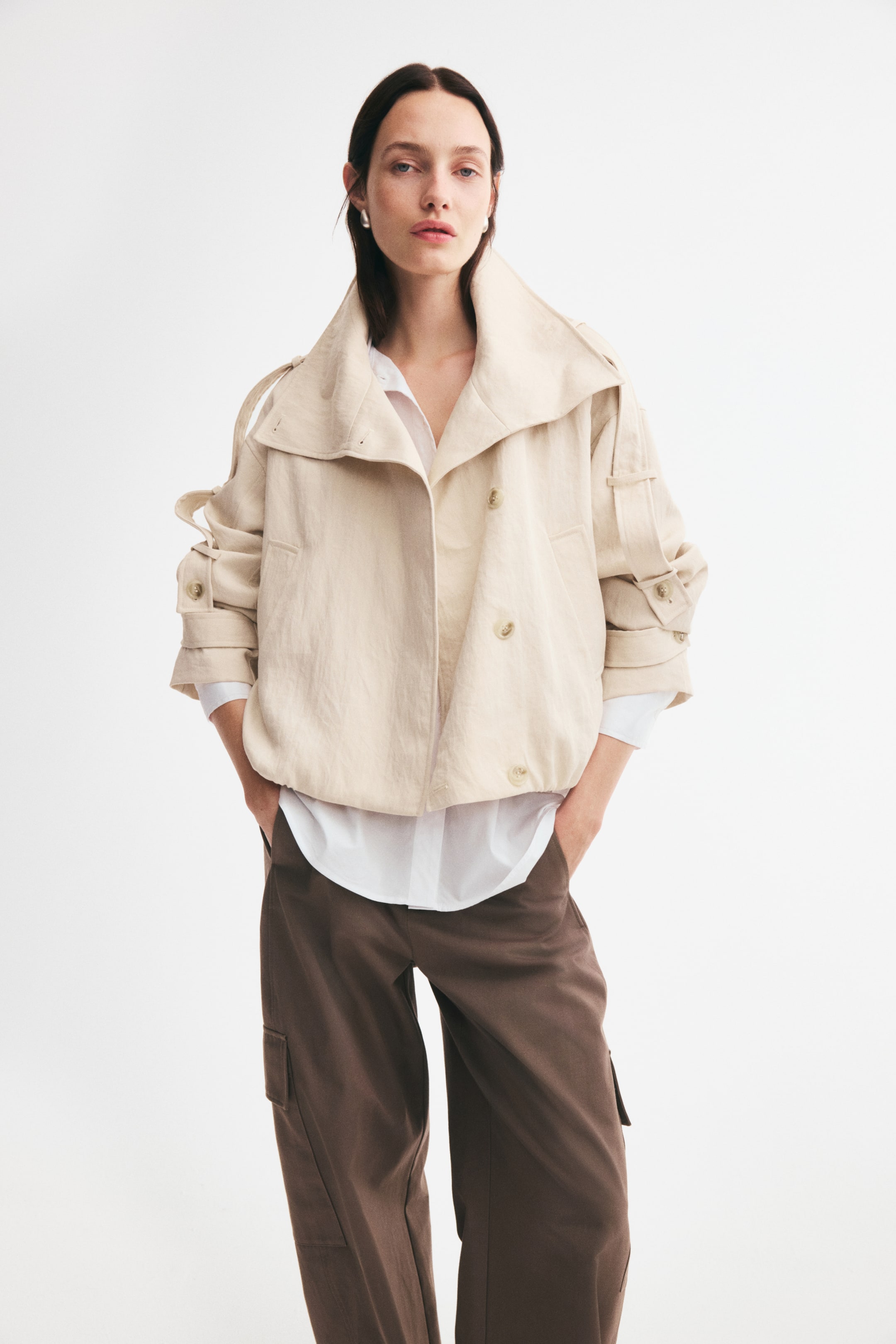 Женские куртки H&M Oversized Trench Jacket — фото 4