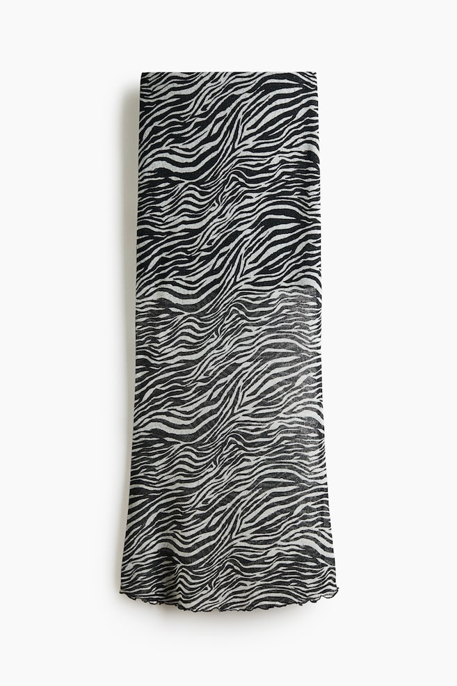 Printed Maxi Skirt - Black/zebra print - 1