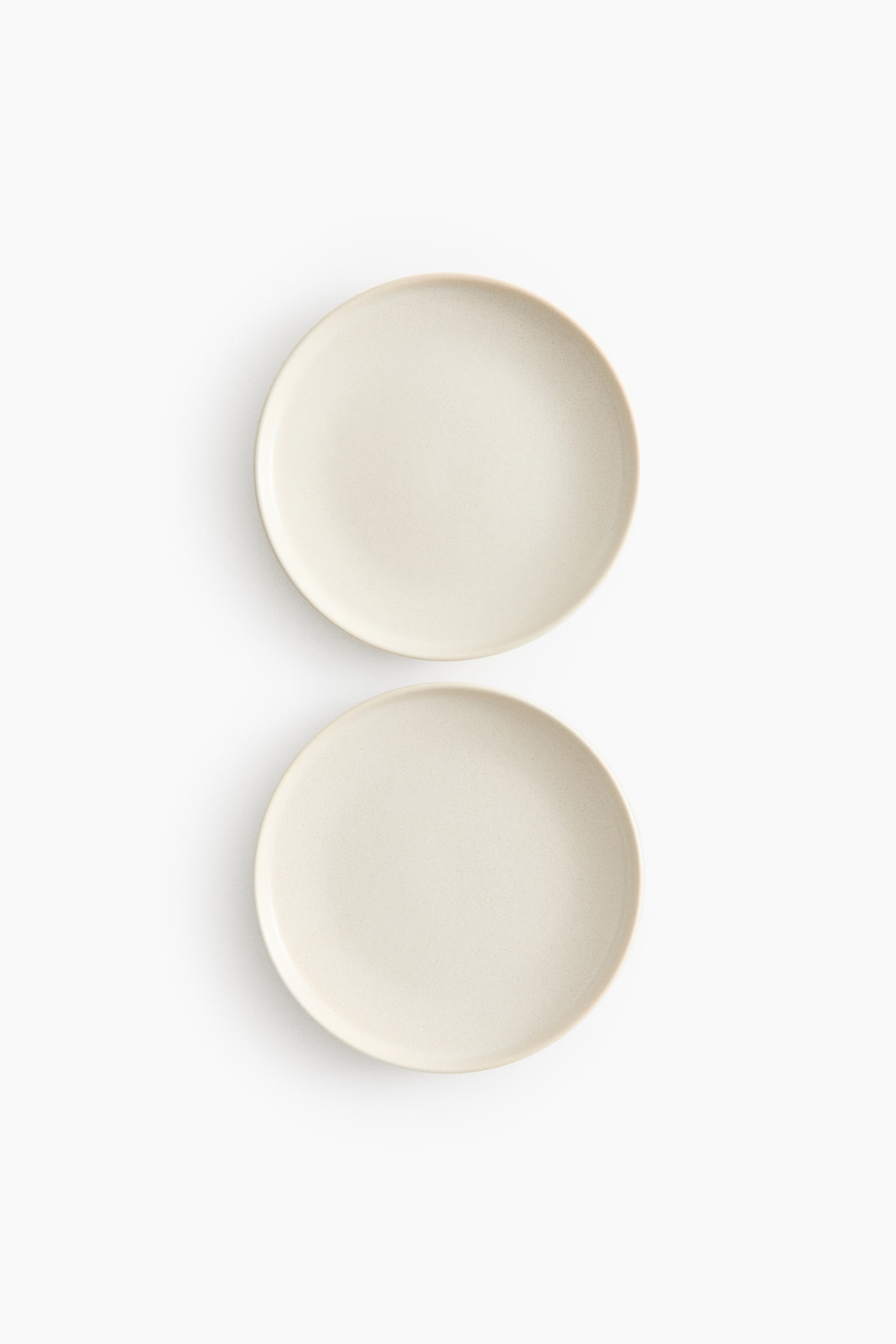 2-pack reactive-glaze starter plates - Light beige/Black/Beige - 2