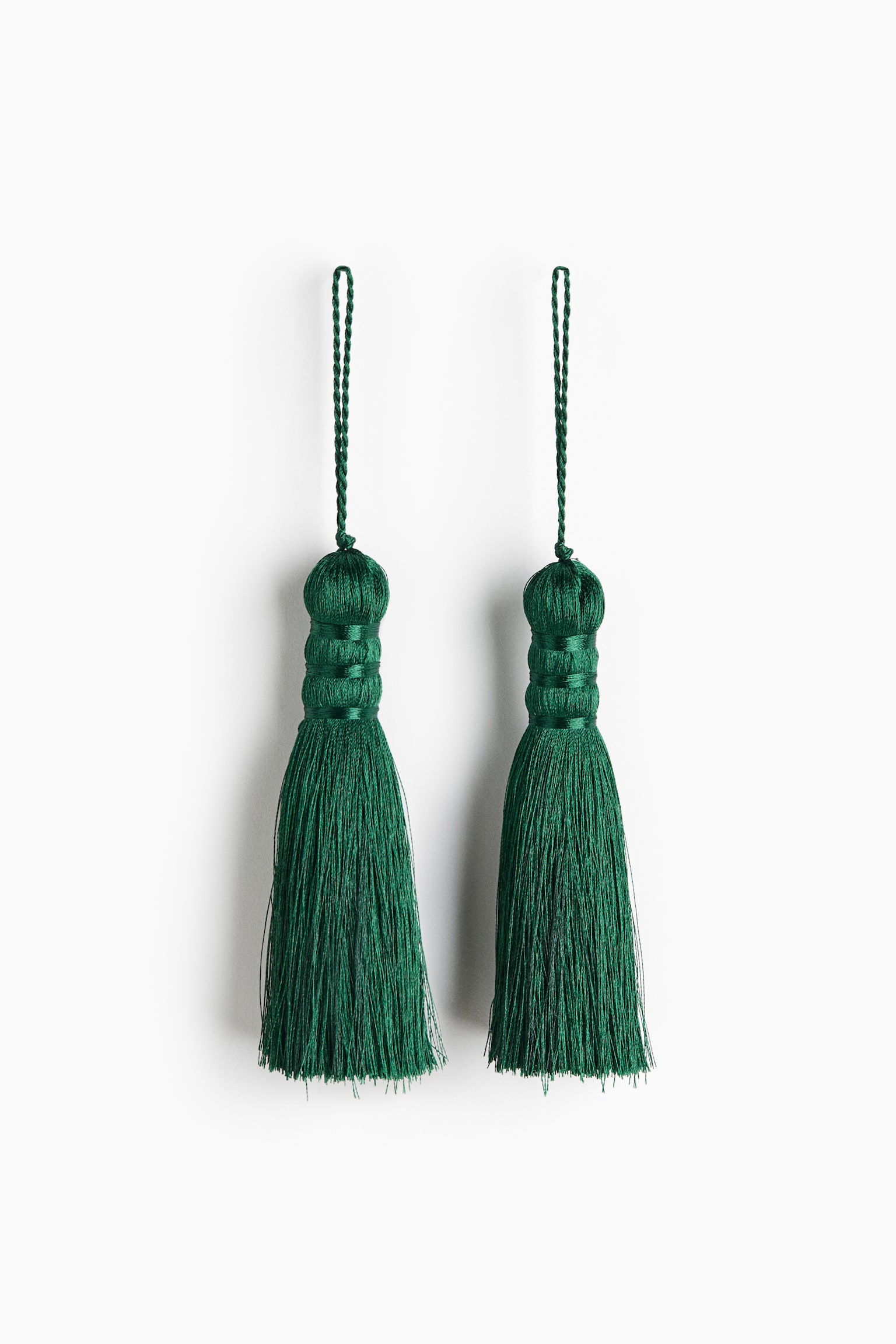 Vánoční střapec 2 kusy - Dark green/Červená/White