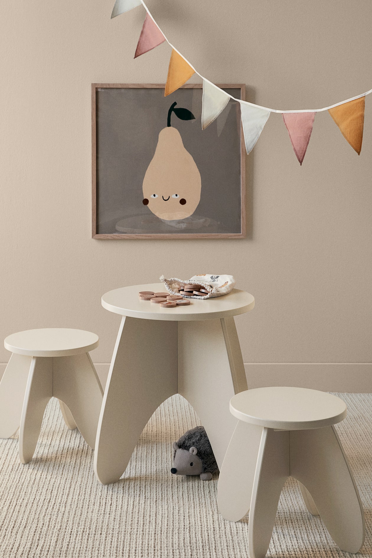 3-piece children's table set Beige Home All H&M GB