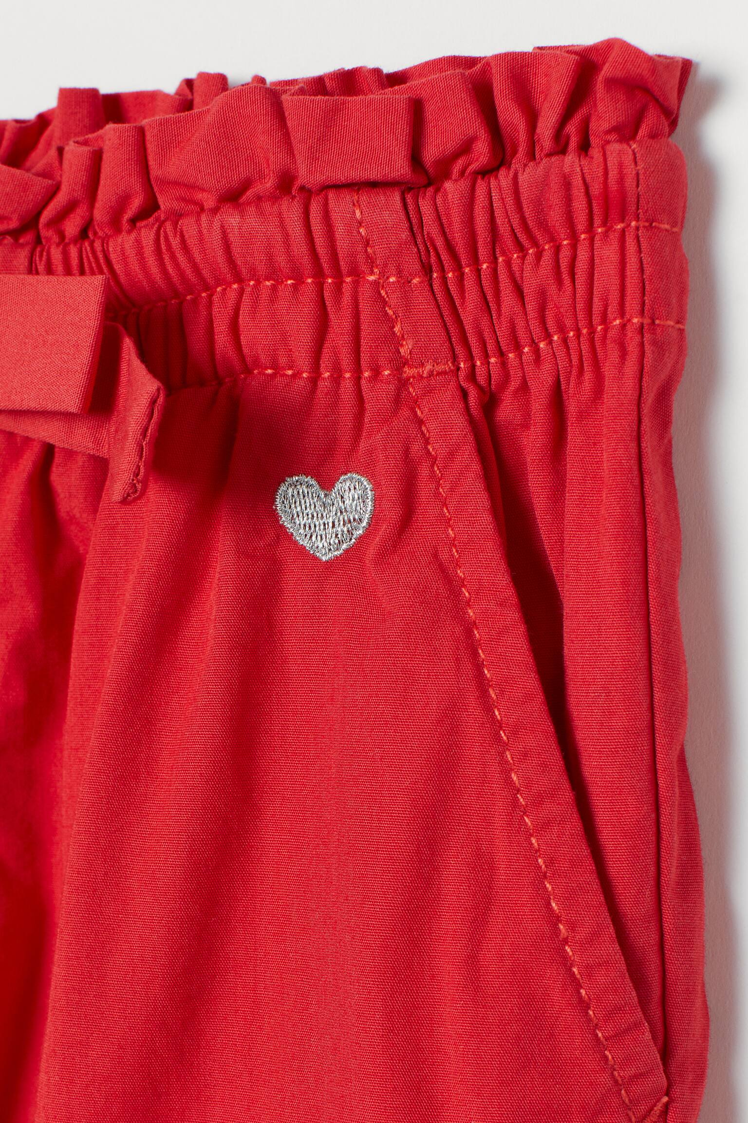 Cotton pull-on trousers - Red - 2