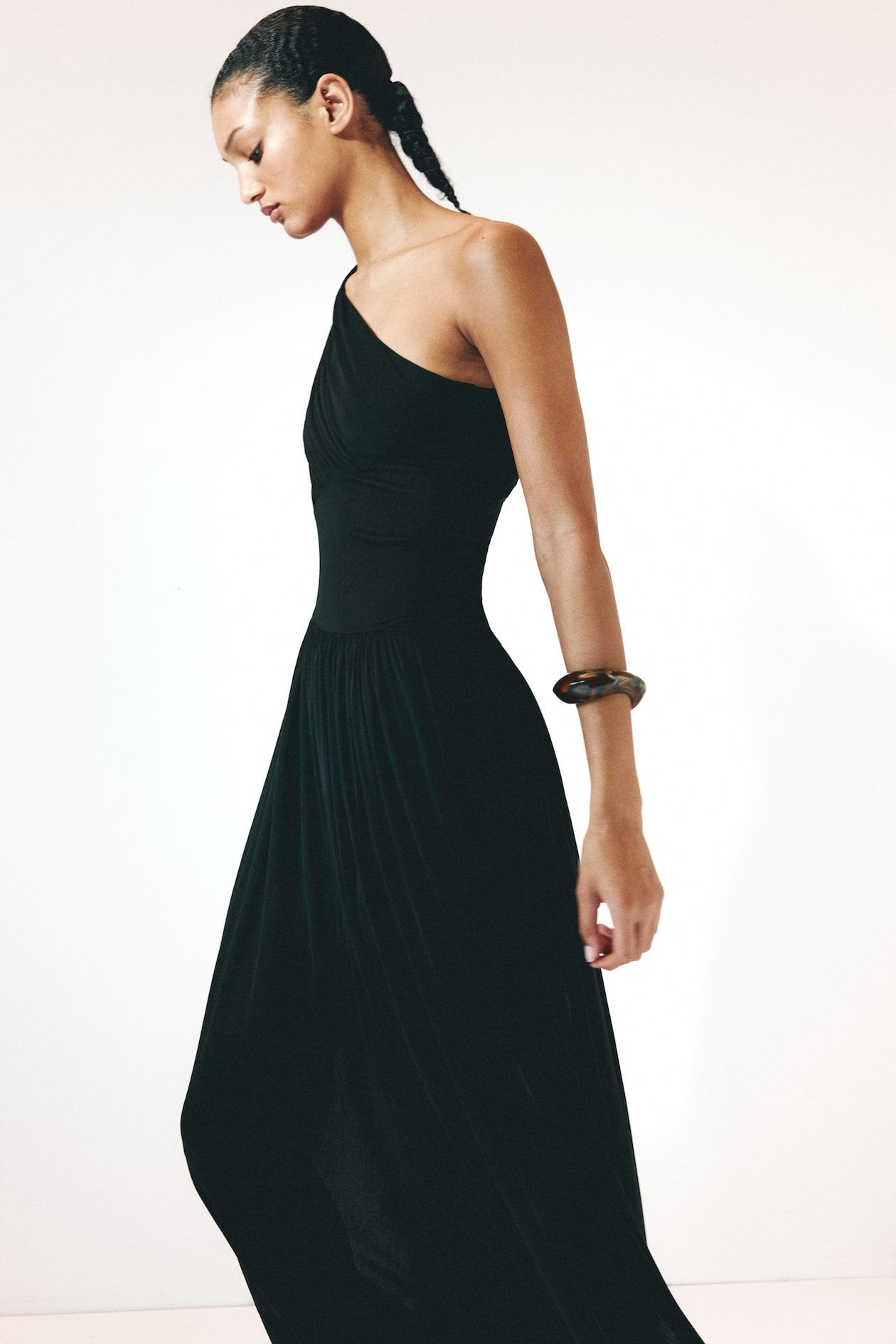 Draped One-Shoulder Dress - image 5
