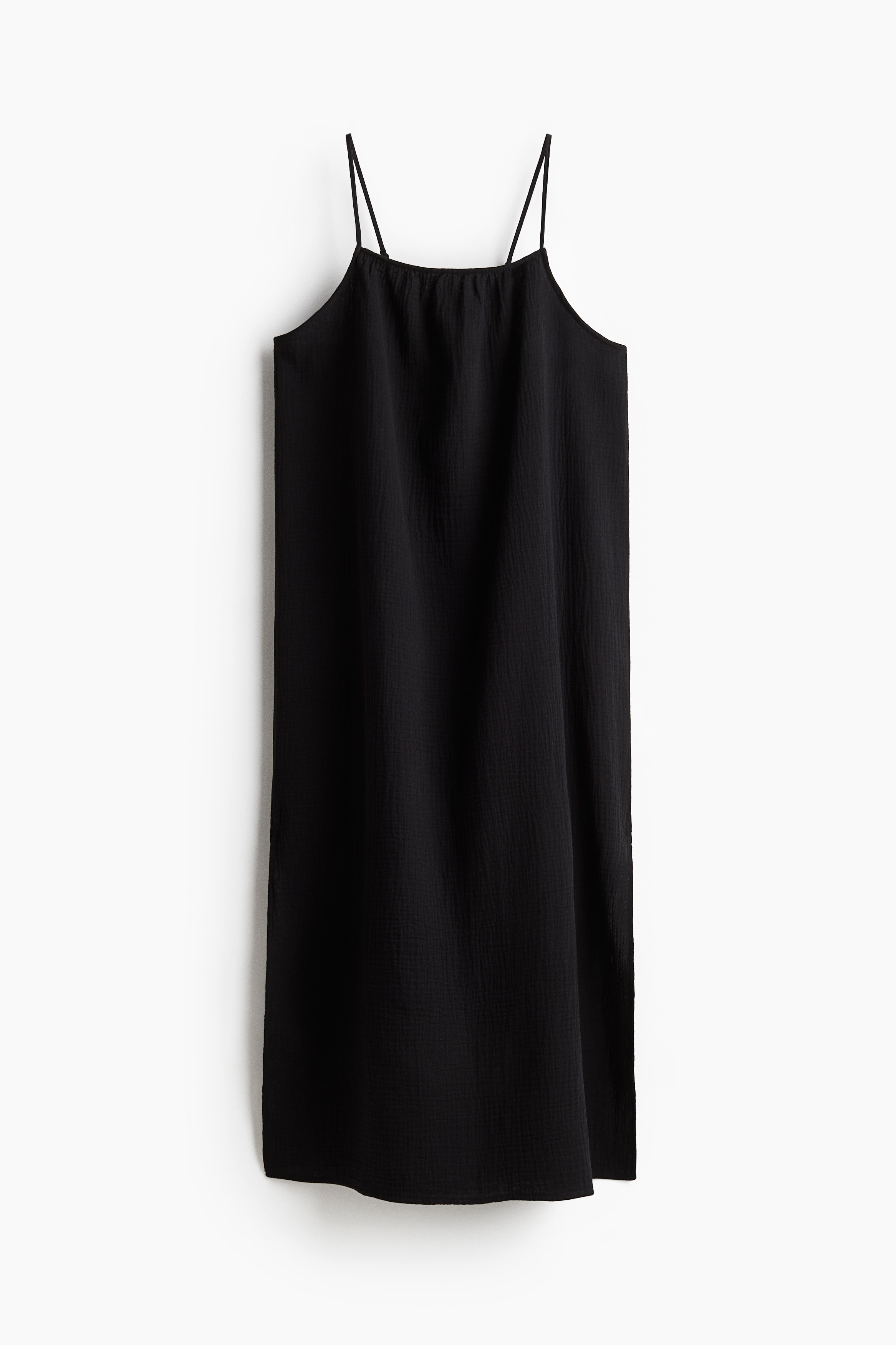 H & M - Strandkleid aus Musselin - Schwarz - Damen