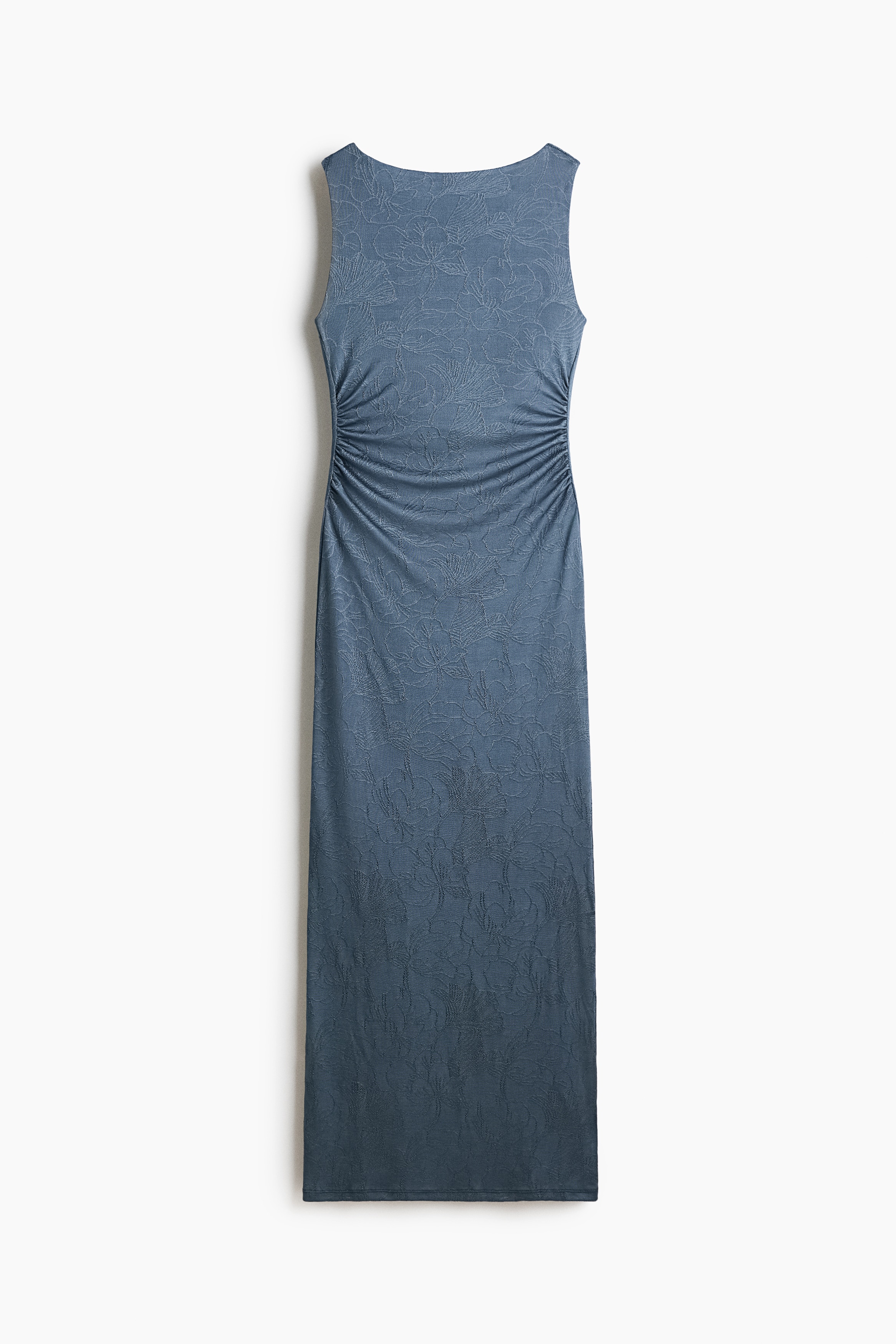 Flock-print bodycon dress - Dark dusty turquoise/Black