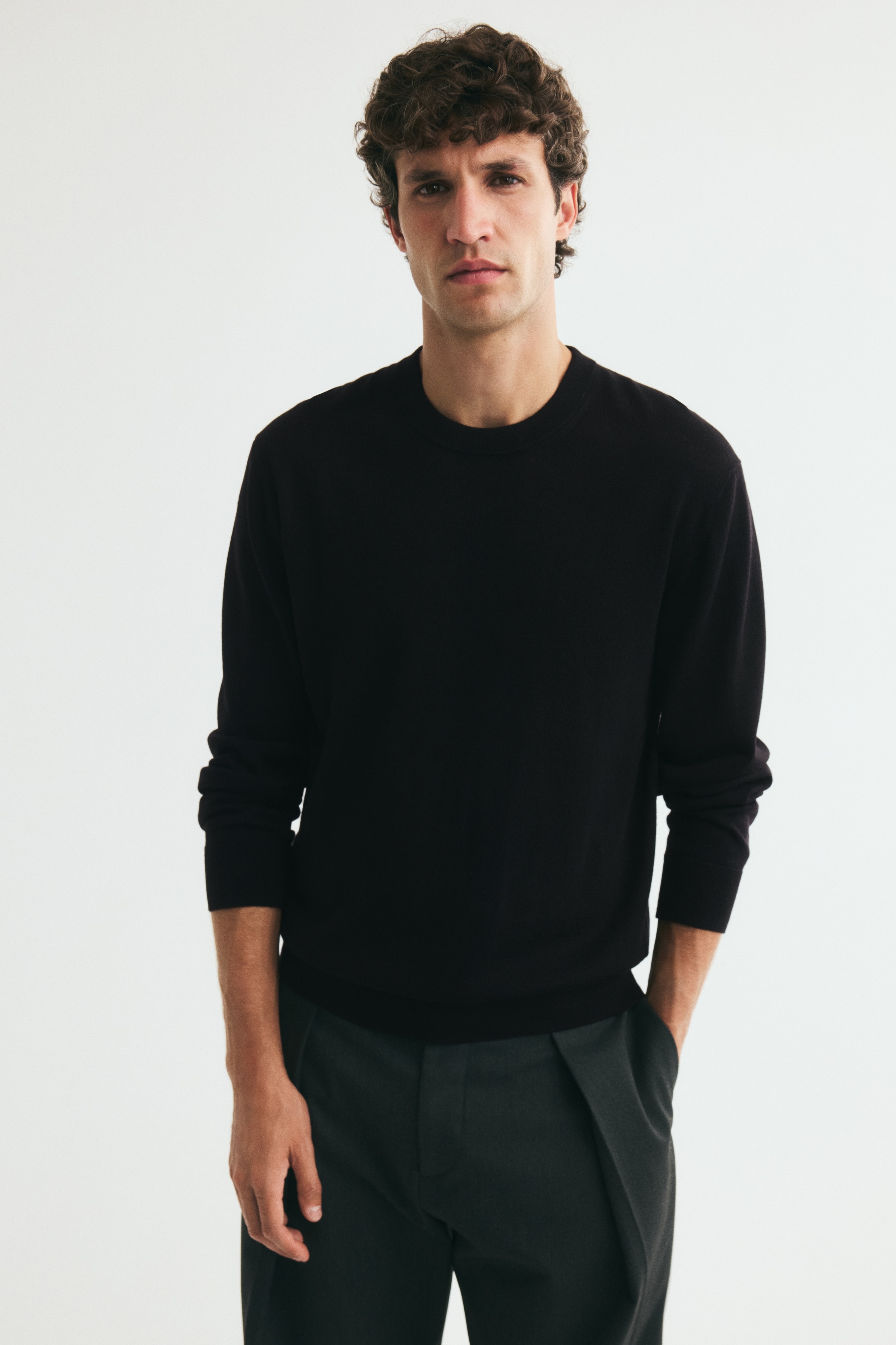 Regular Fit Merino wool jumperModel
