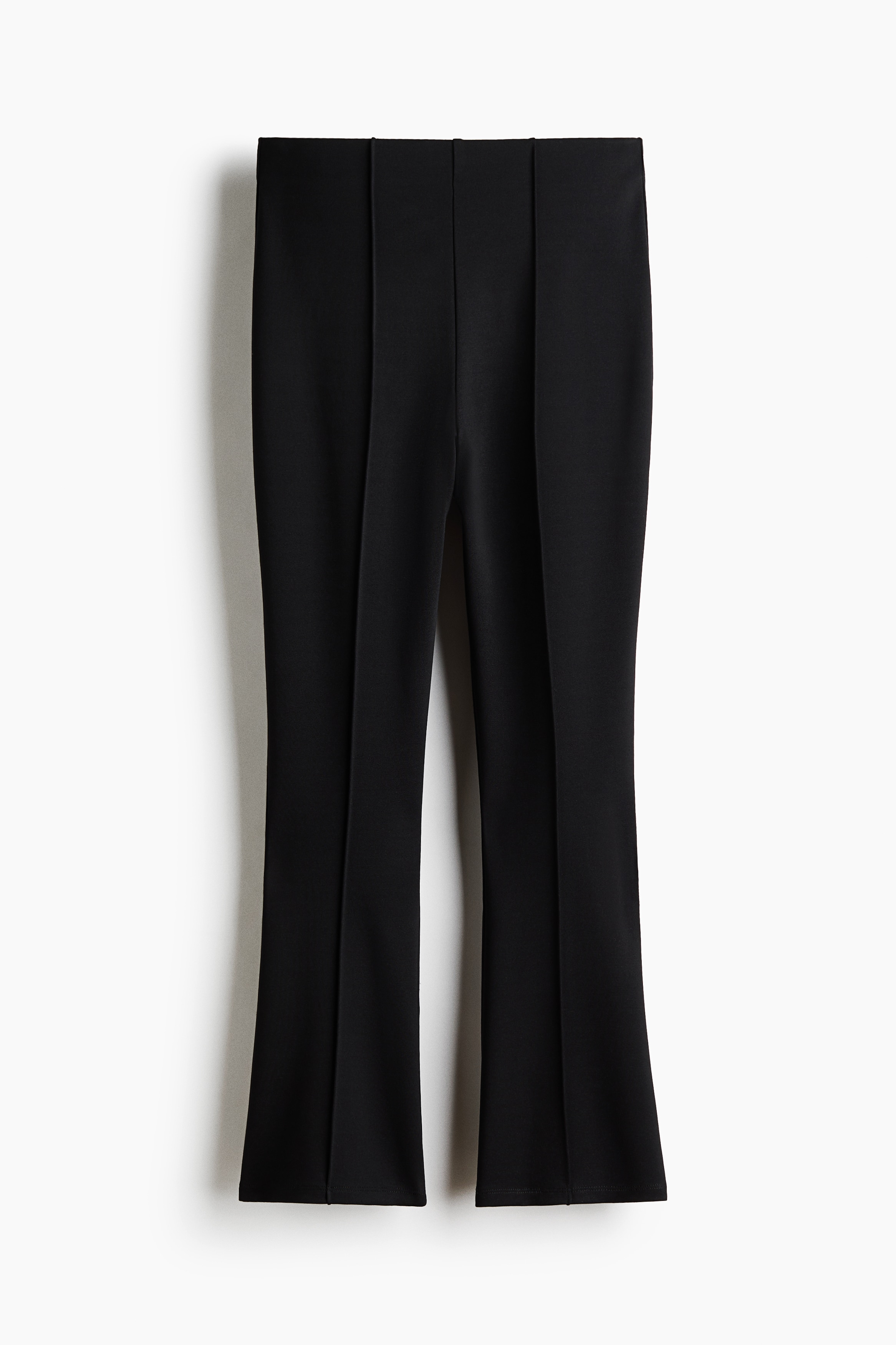 Cropped crease-front leggings - Black