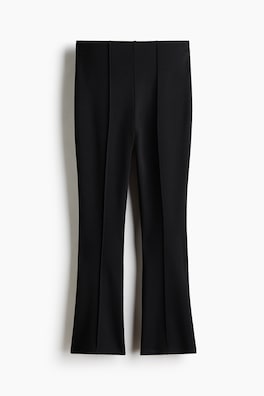 Croppade leggings med pressveck