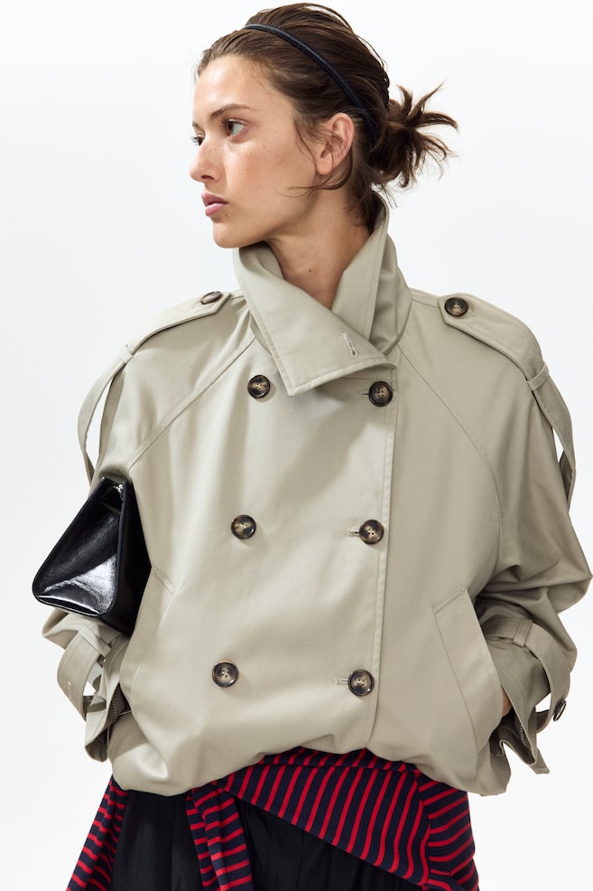 Short Trench Coat - Light taupe - 5