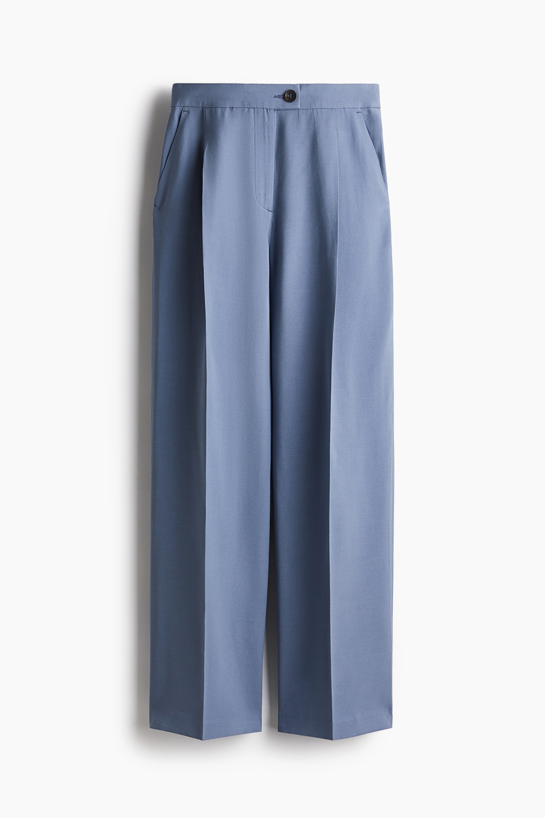 Wide-Leg Twill Pants