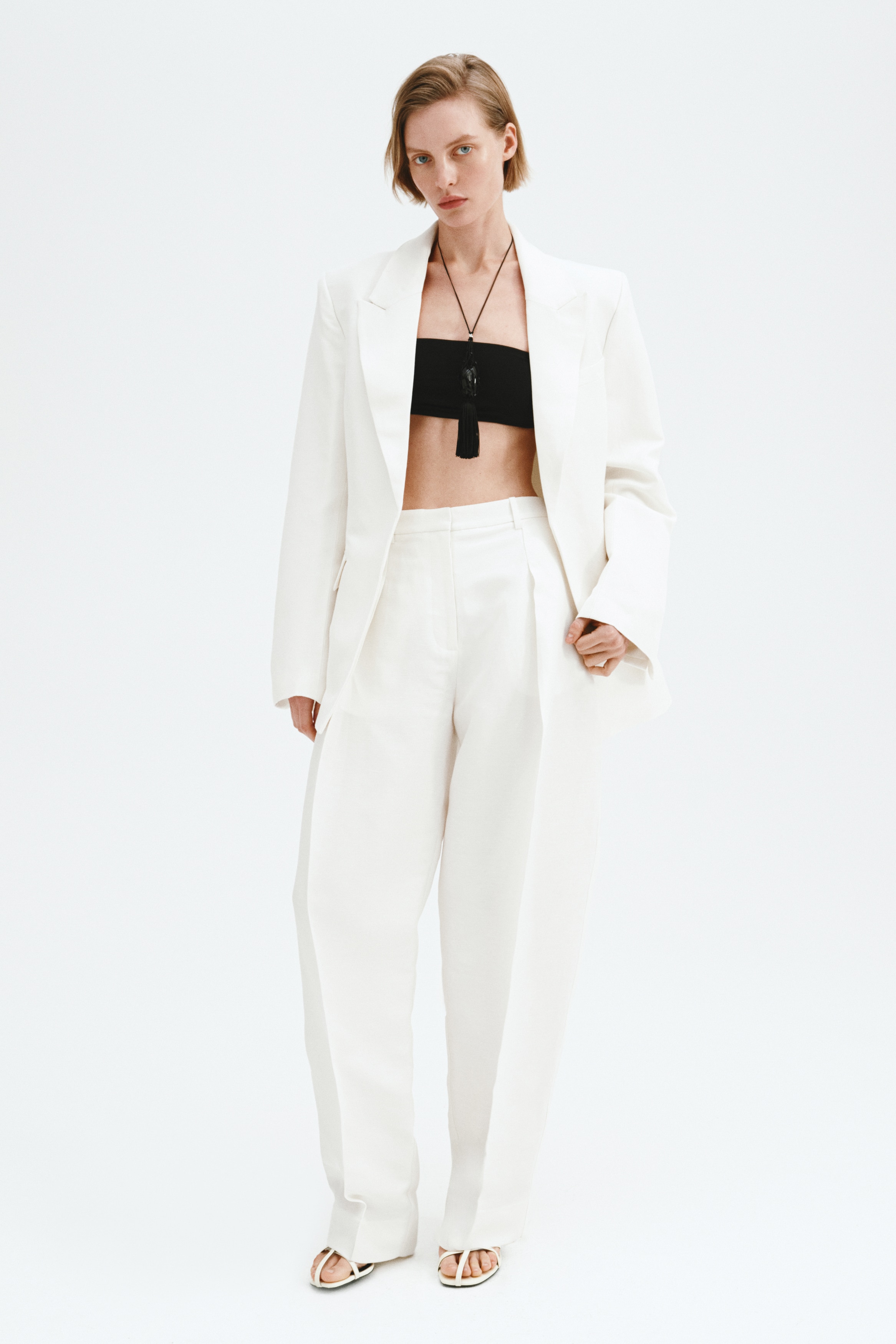 Linen-Blend Barrel Pants from H&M - $109