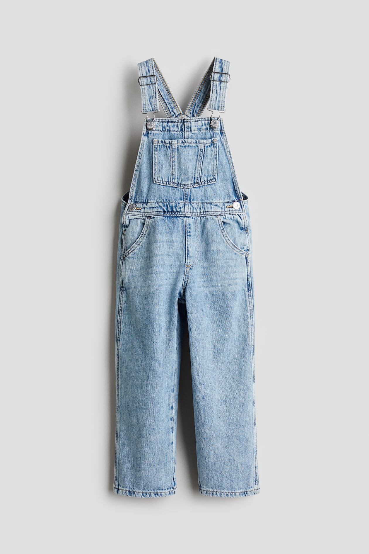 Light denim blue Denim Overalls for kids | H&M US