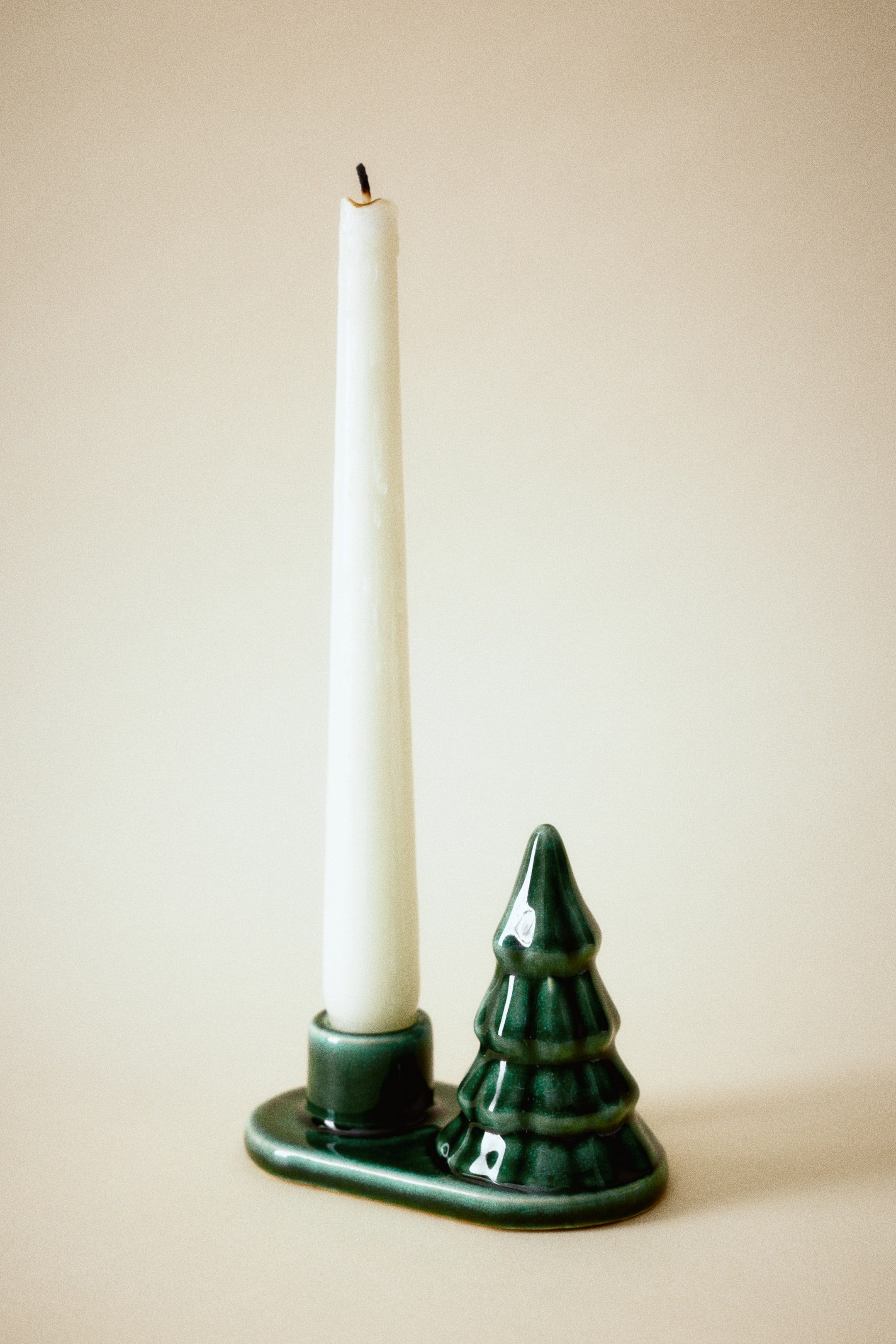 Agrandir l'image: Bougeoir en grès cérame - Vert/épicéa - HOME | H&M BE 1