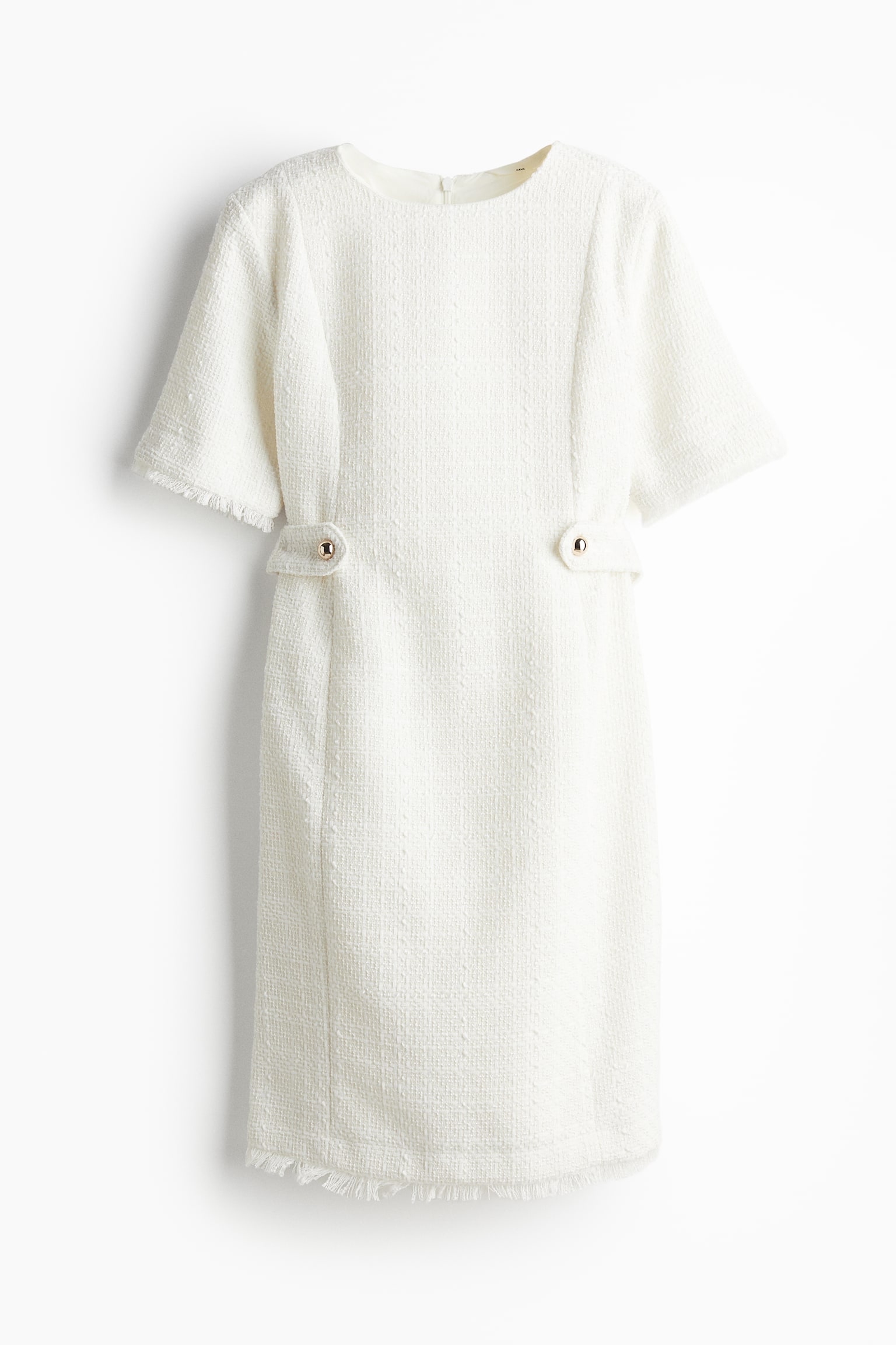 MAMA Bouclé Dress - White/Black - 2