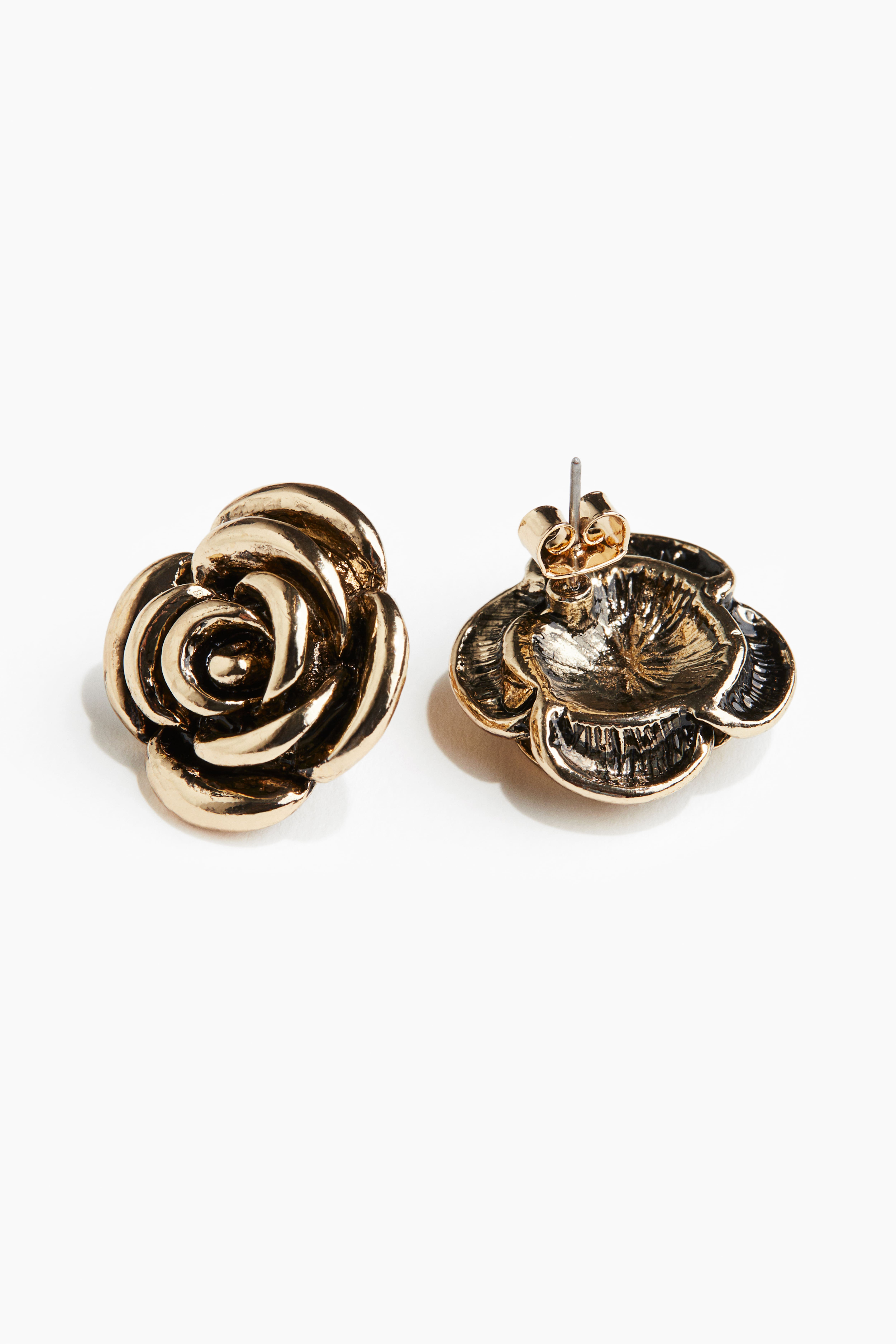 Rose-Shaped Stud Earrings
