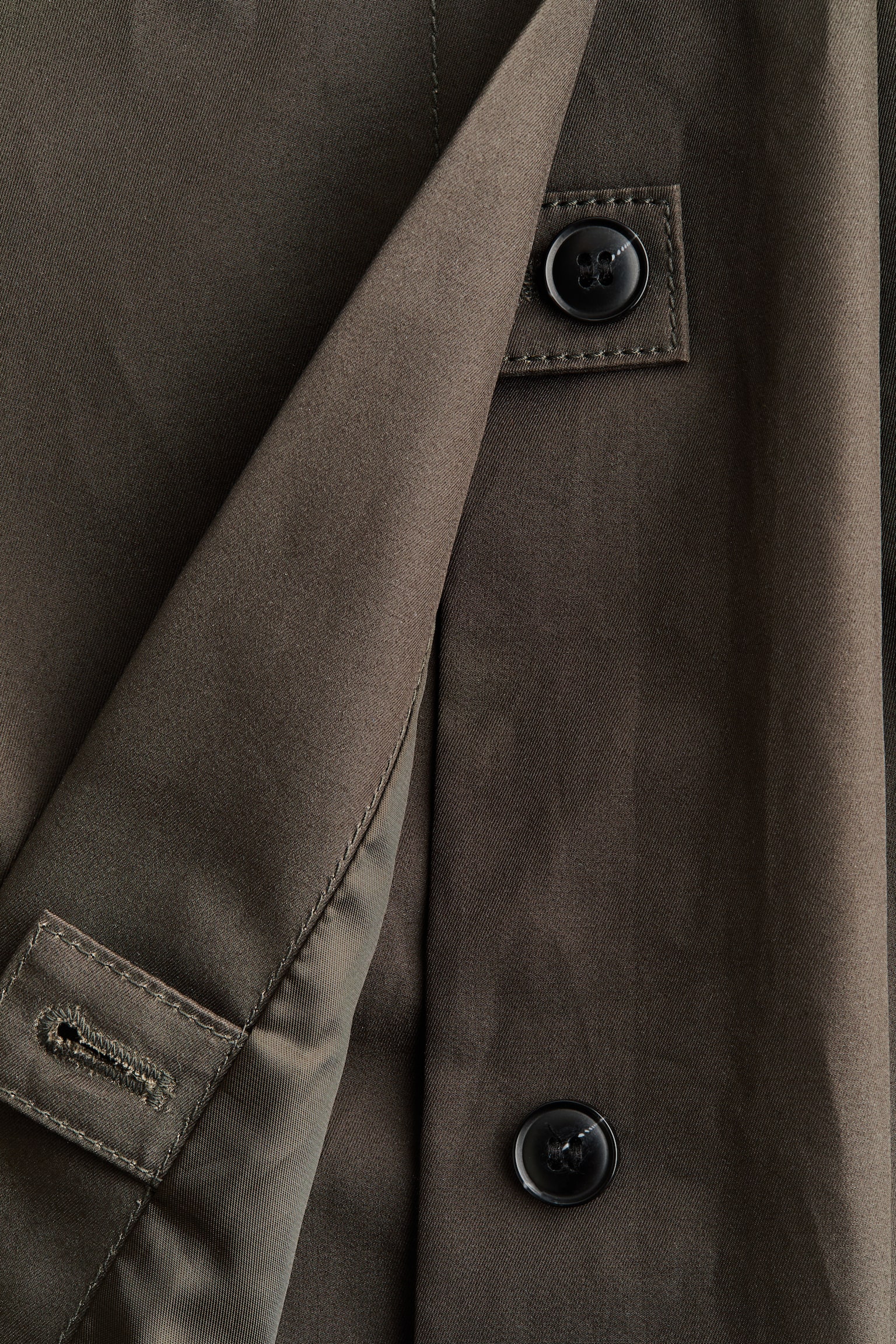 Женское пальто H&M Belted Twill, цвет: Тёмный серо-коричневый — фото 7