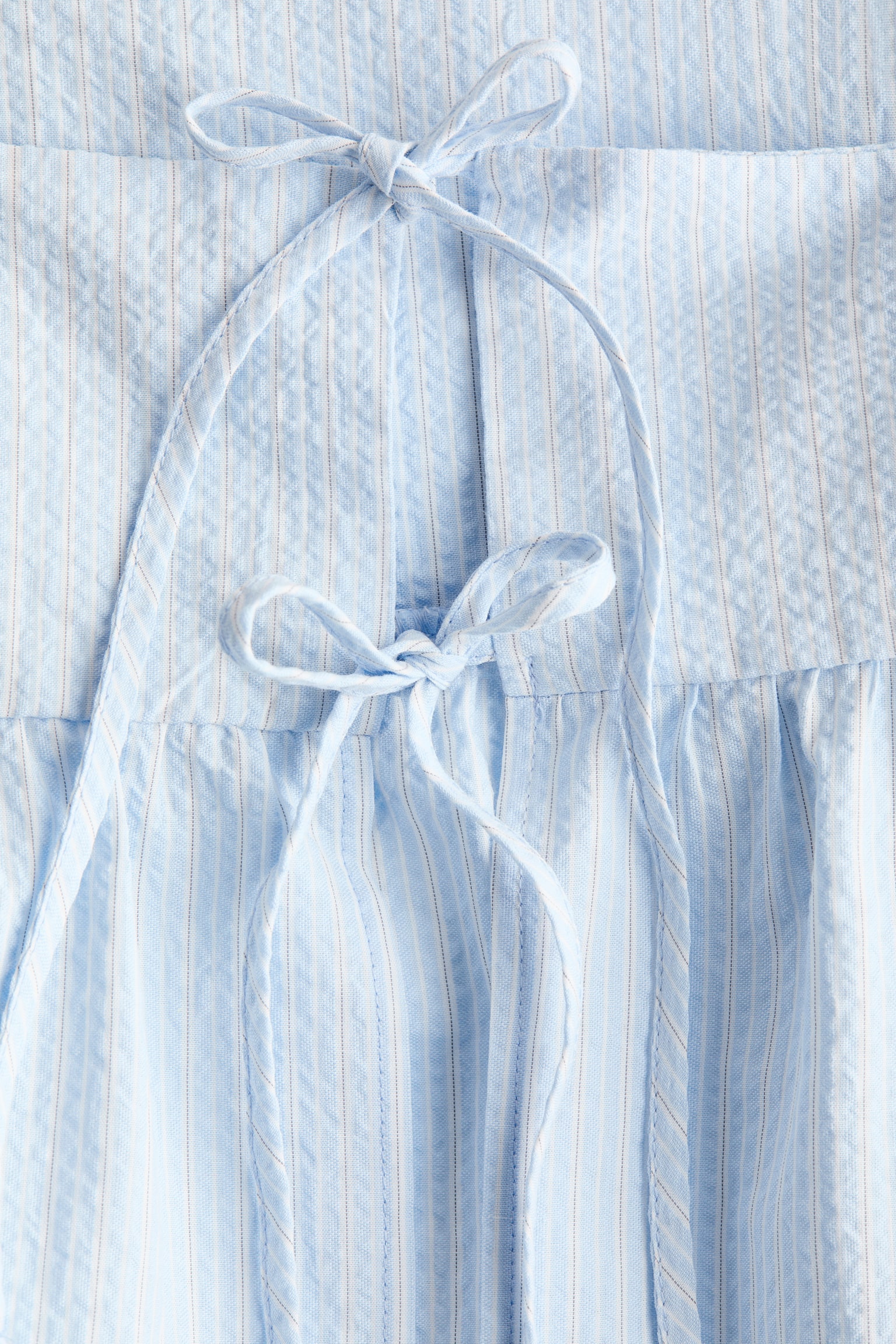 Cotton Seersucker Top - Light blue/striped/Light pink/checked - 5