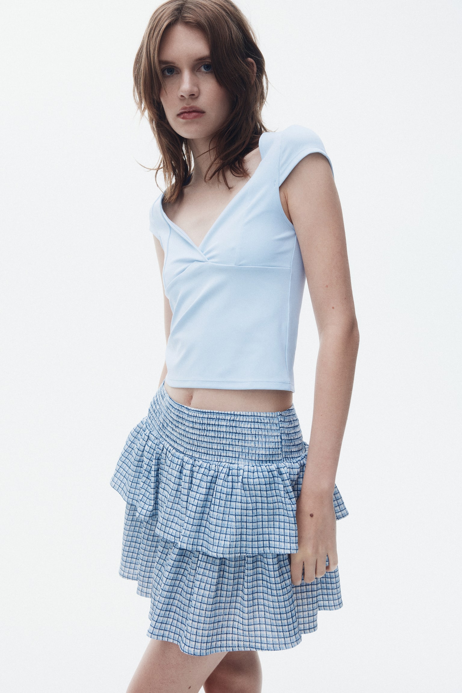 Áo tay hến - Màu xanh dương nhạt/Màu trắng/Màu đen/Màu đỏ rượu - 6