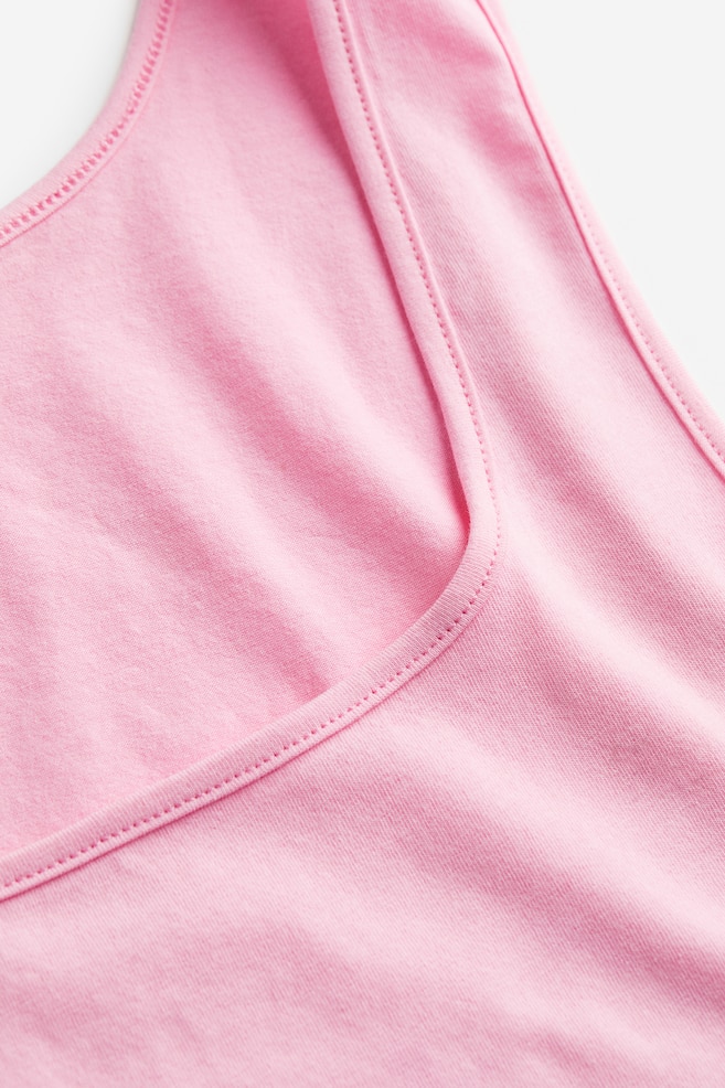 Cropped vest top - Light pink/Black/White/White/Striped/dc/dc - 5