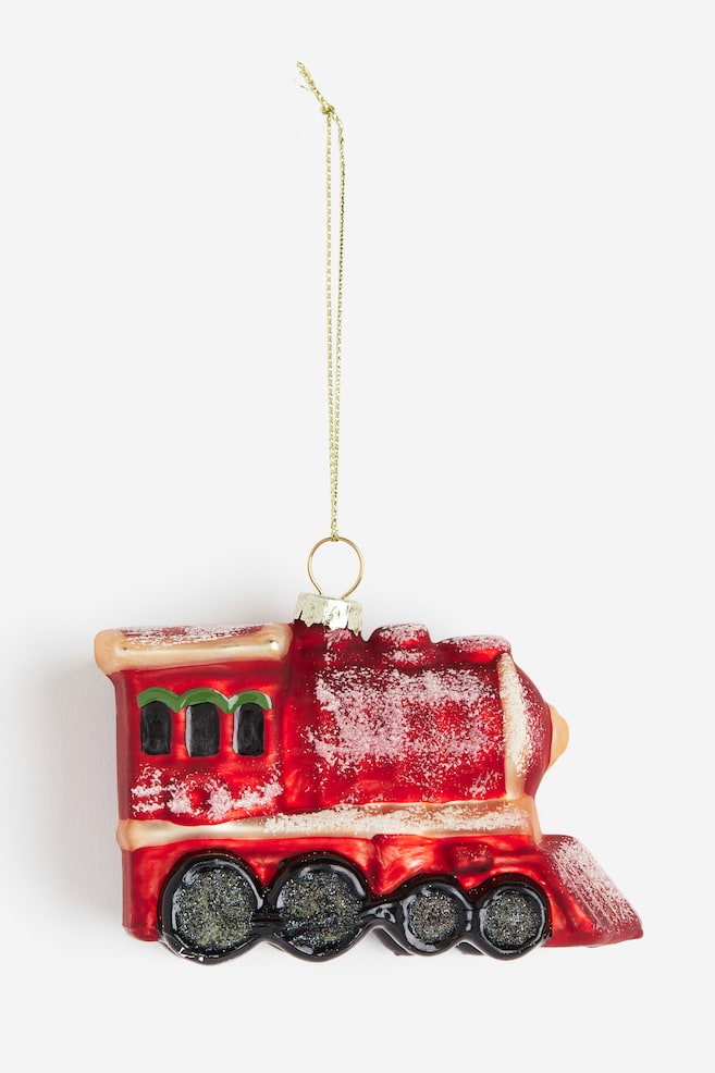 Decorazione natalizia in vetro - Rosso/treno/Rosa chiaro/auto/Bianco/auto/Dorato/ostrica - 1