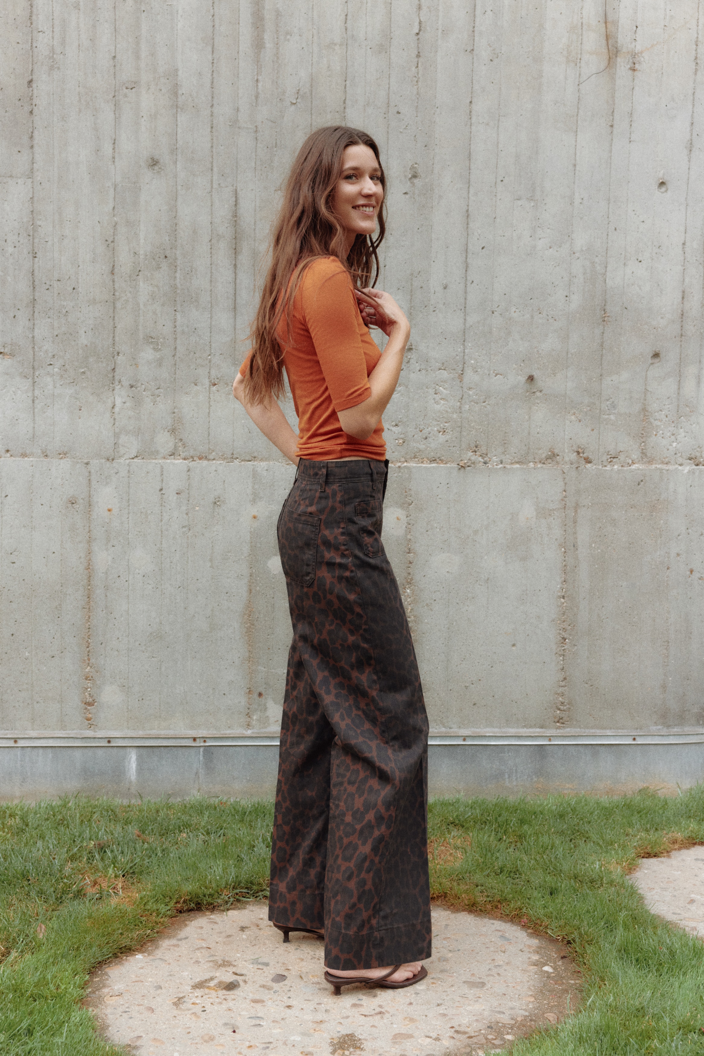 Pantalon Jean H&M Léopard - Taille 38, Style Skinny, Très Bon état Occasion