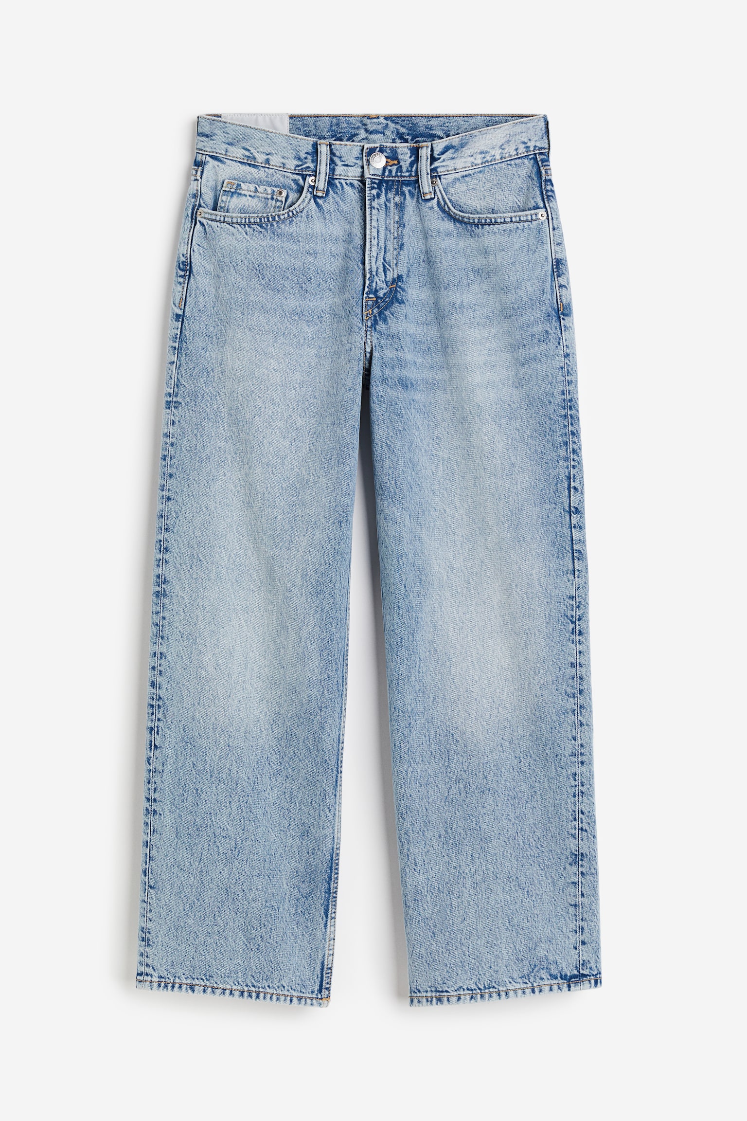 Straight Relaxed High Jeans - Light denim blue/Denim blue/Black - 2