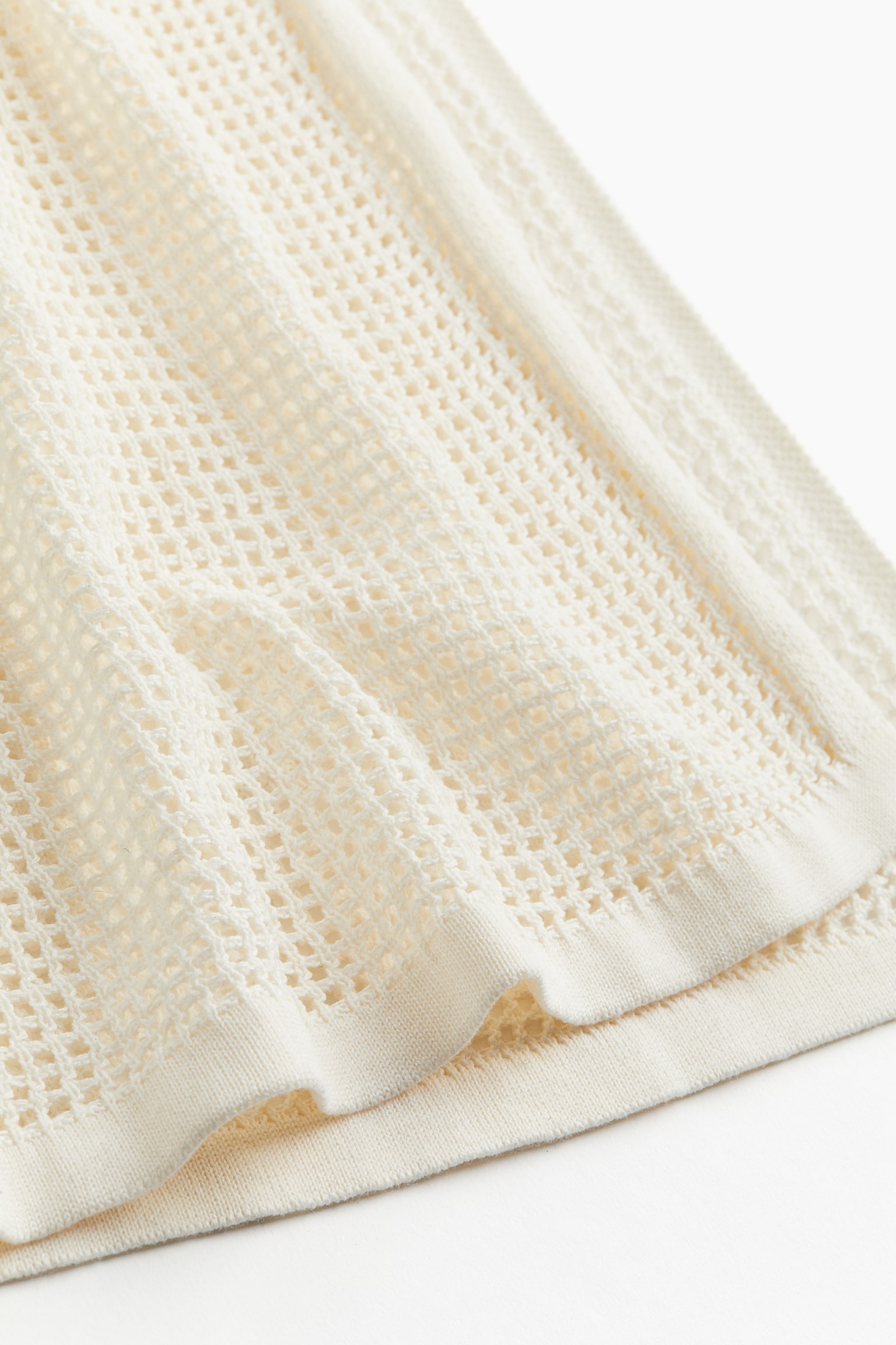 Crochet-look beach dress - Cream - 3