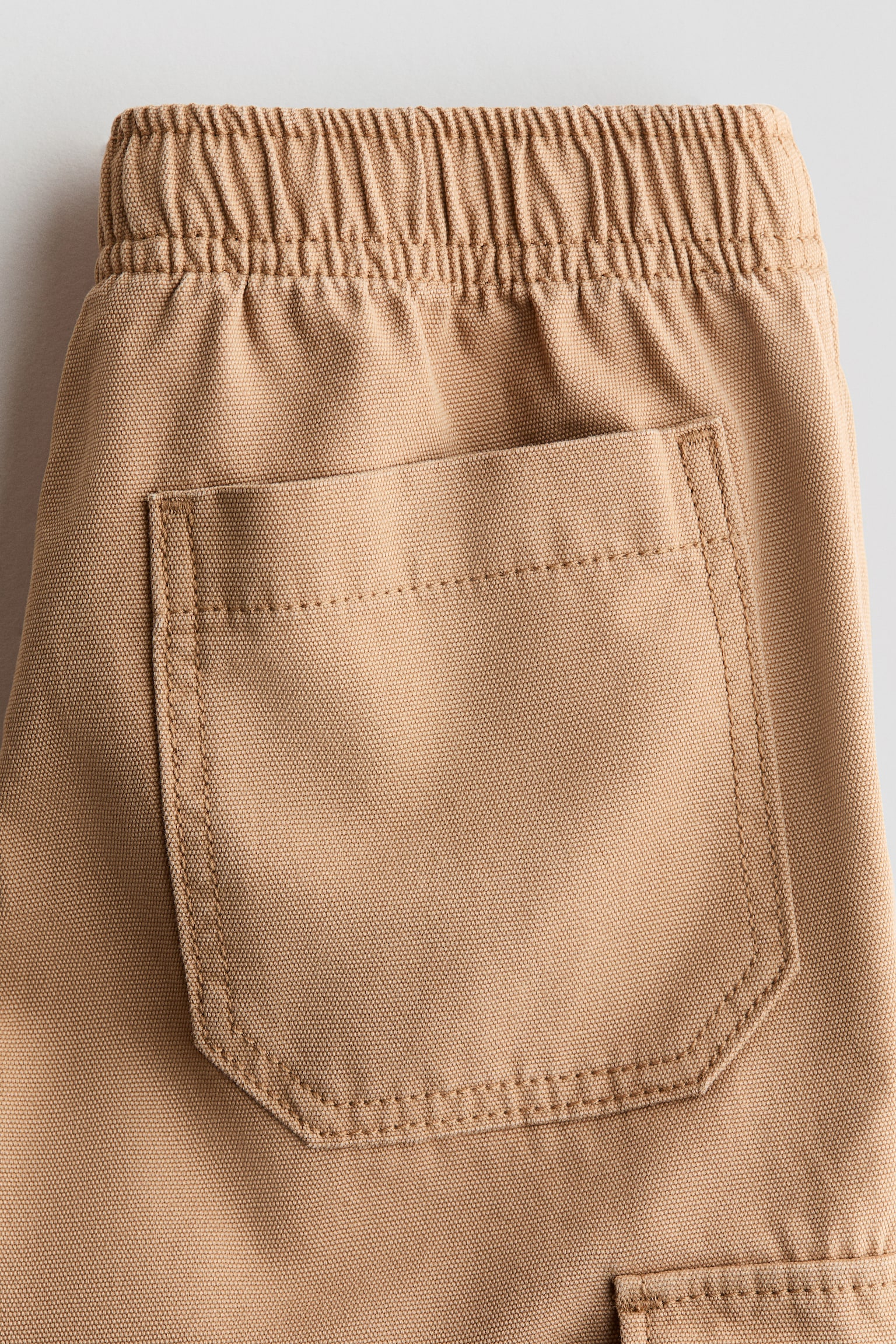Детские брюки H&M Cotton Cargo, цвет: Бежевый — фото 5