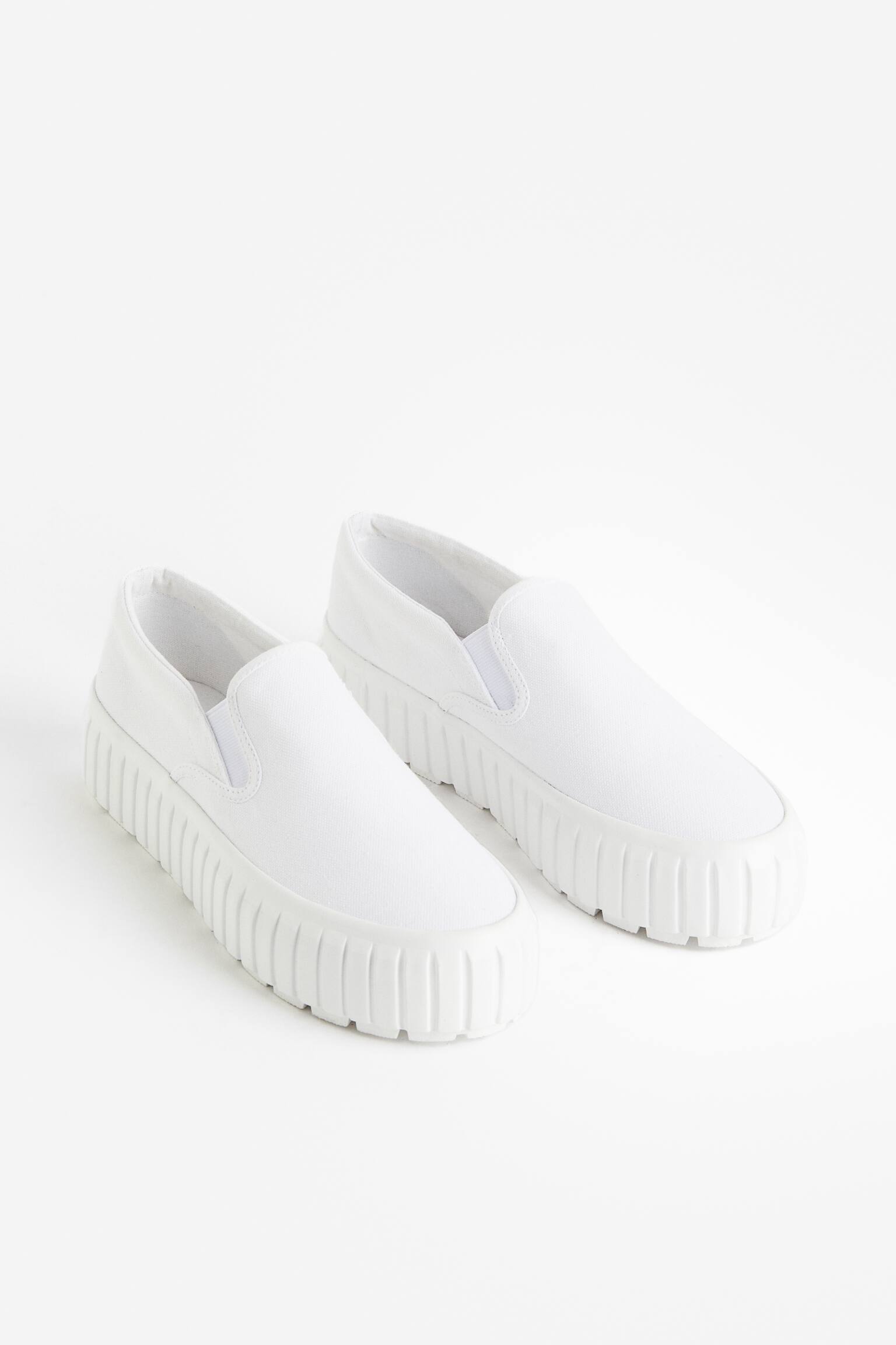 Slip On Canvas Sneakers - White - 3