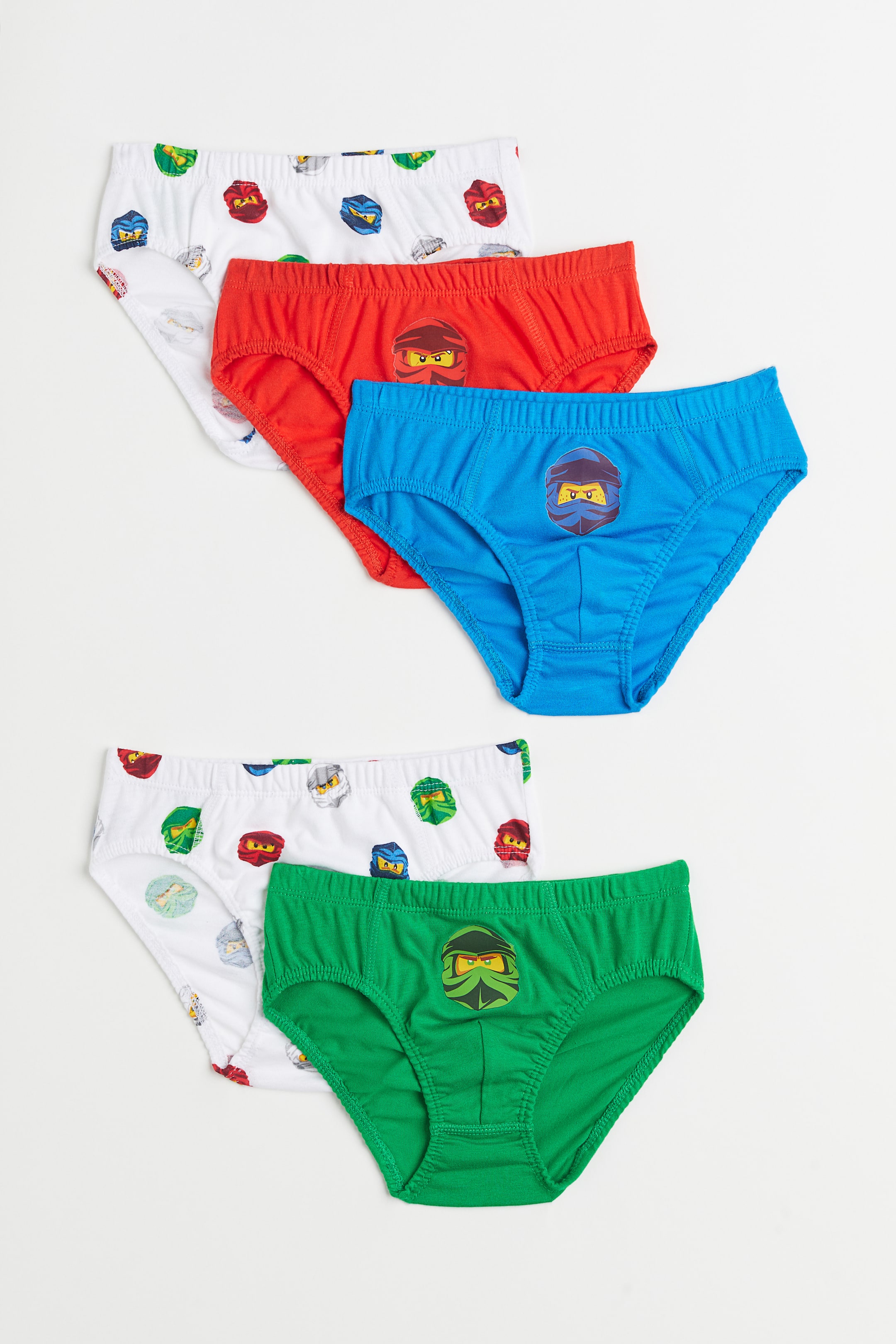 View larger image: 5-pack printed boys’ briefs - Bright blue/Ninjago - Kids | H&M 1
