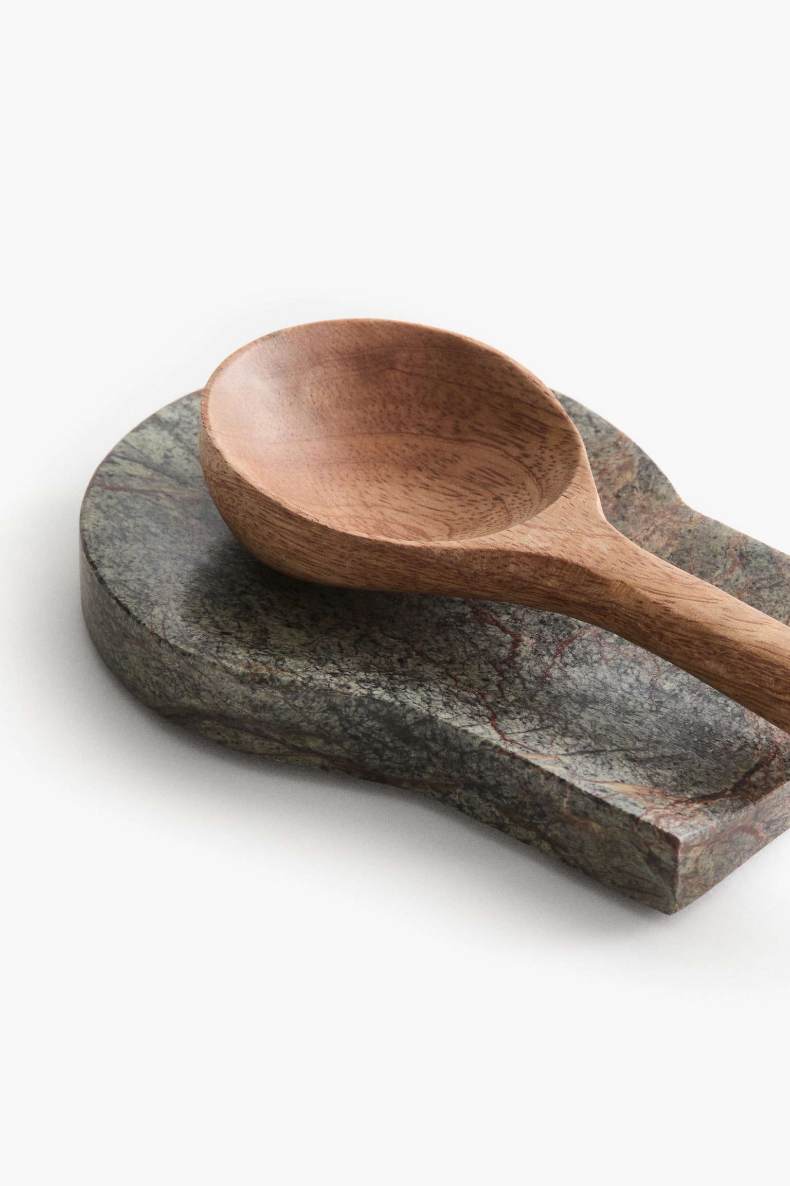 Marble spoon rest - Green/Marbled - 4