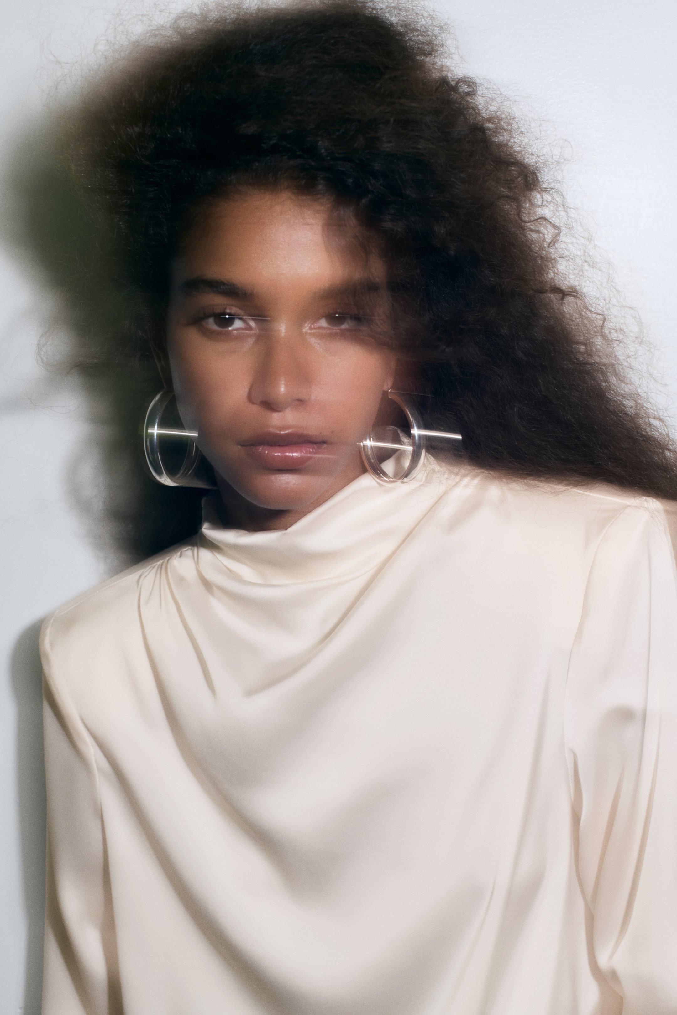 Tie-Detail Satin Blouse