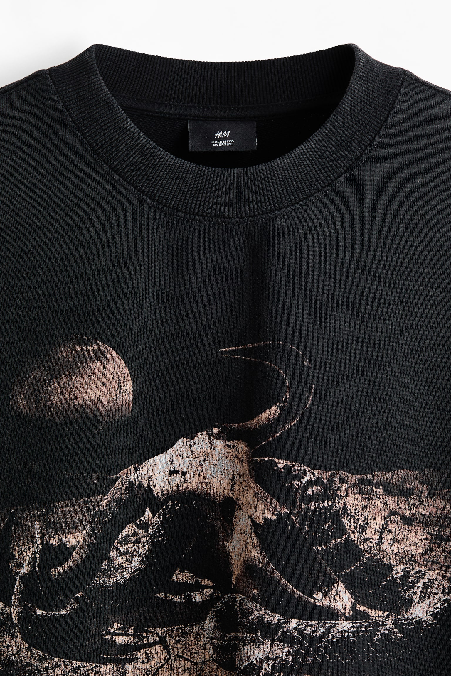 Oversized Fit Sweatshirt - Black/Reality bites/Light orange/California - 2