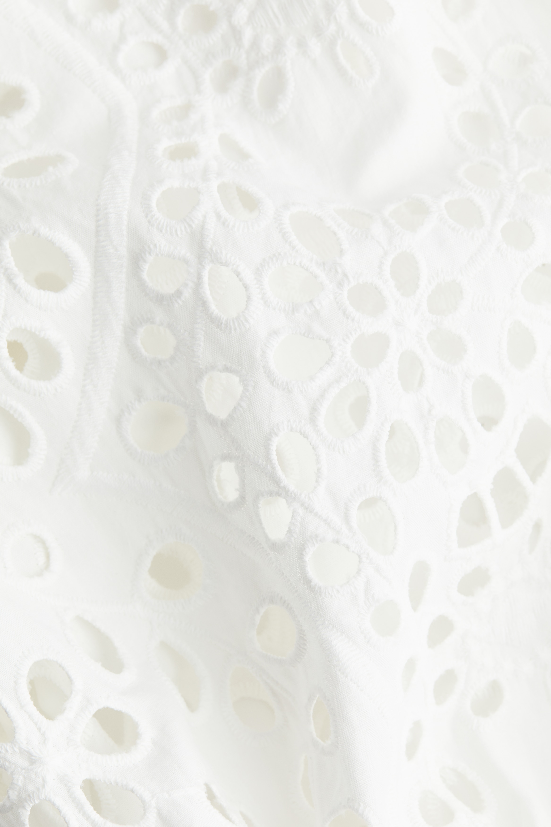 Broderie anglaise-sleeved dress