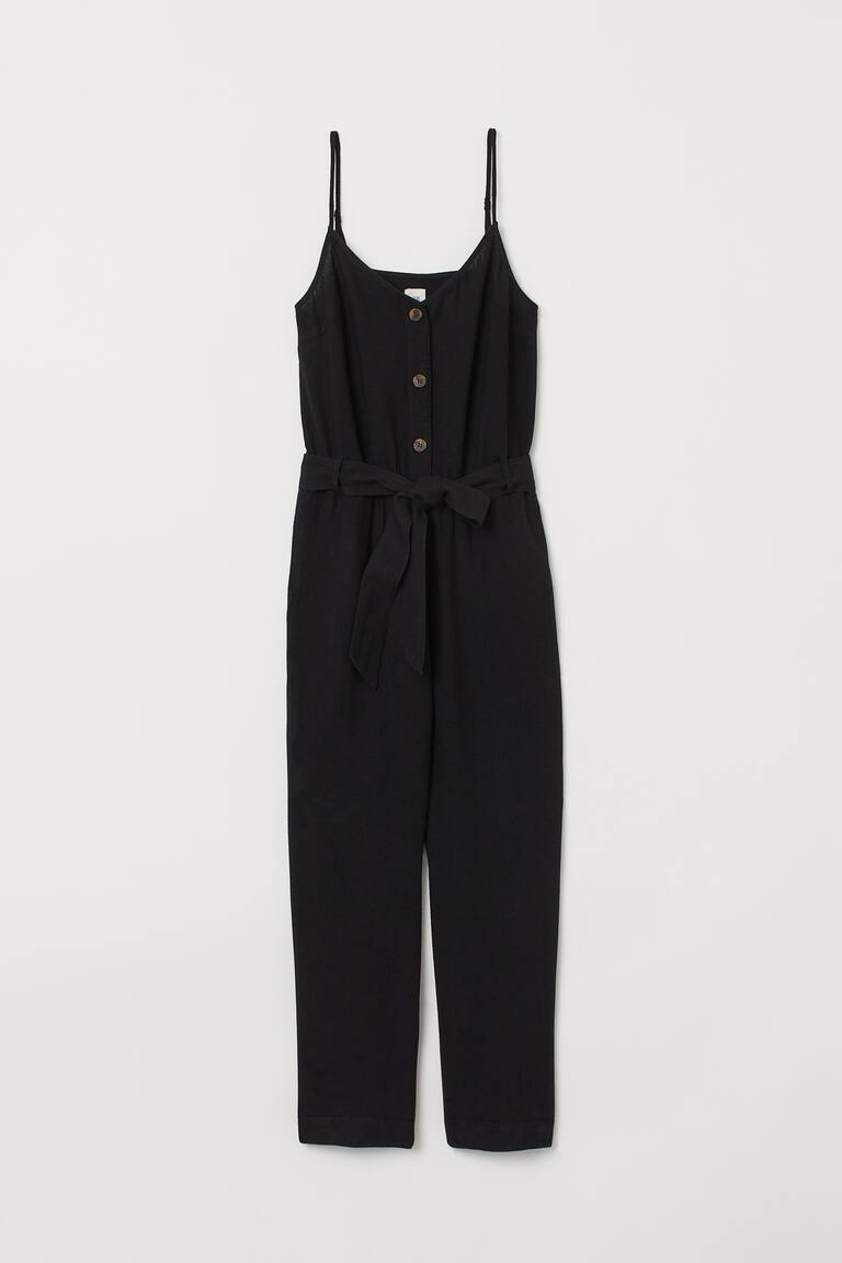 Linen-blend jumpsuit