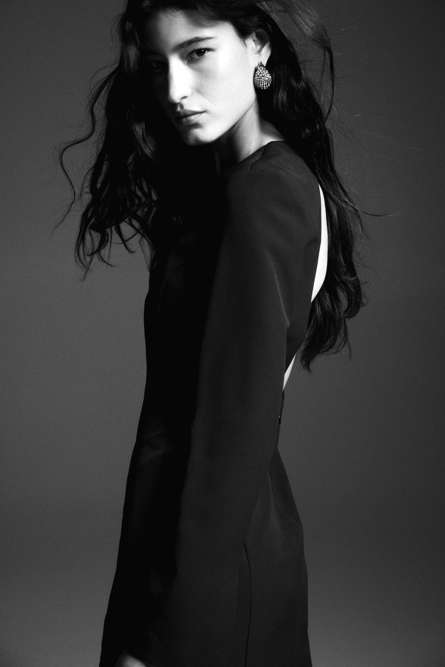 Vestido con espalda descubierta - Negro/Rojo - 2