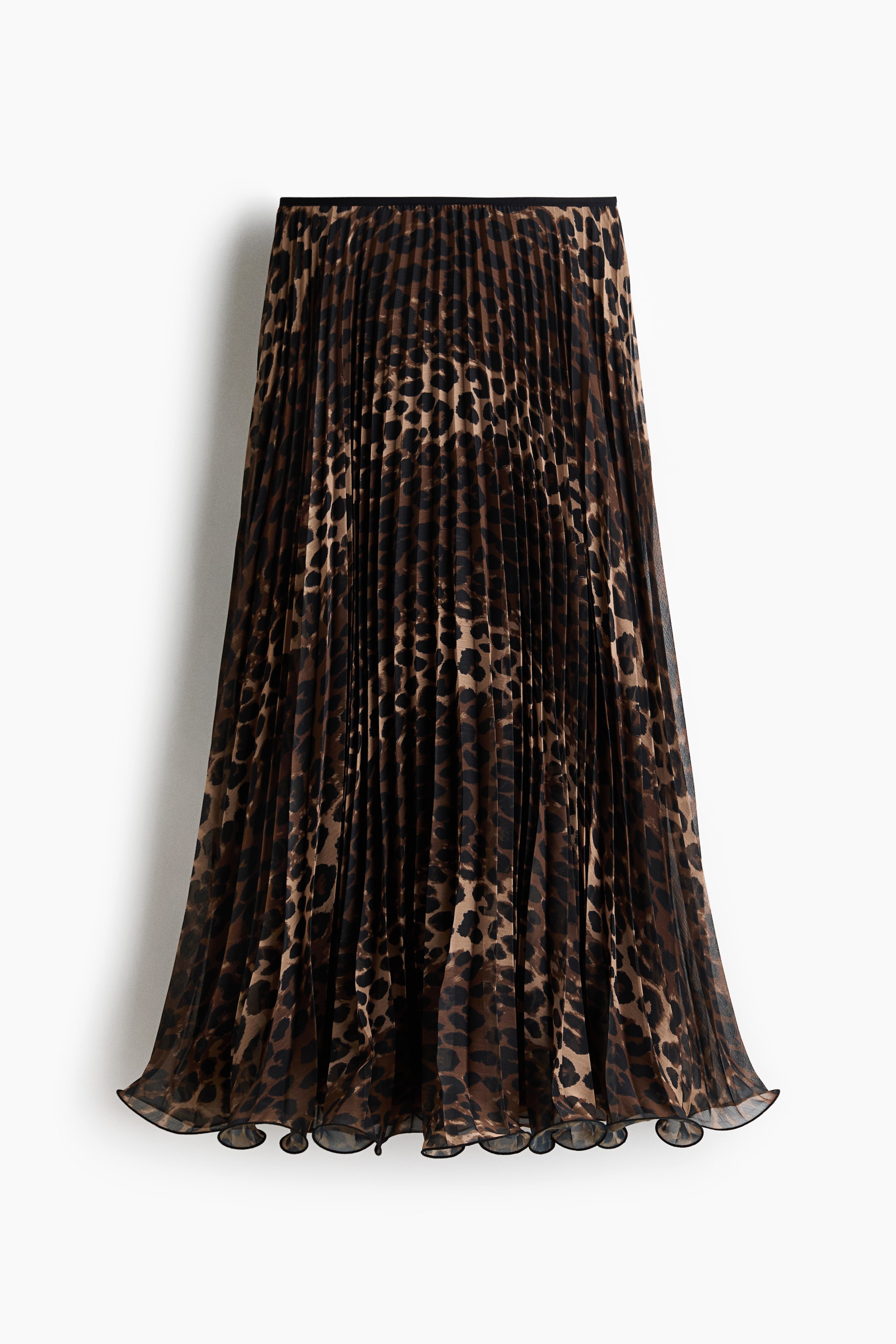 View larger image: Sheer pleated skirt - Brown/Leopard print - Ladies | H&M 5