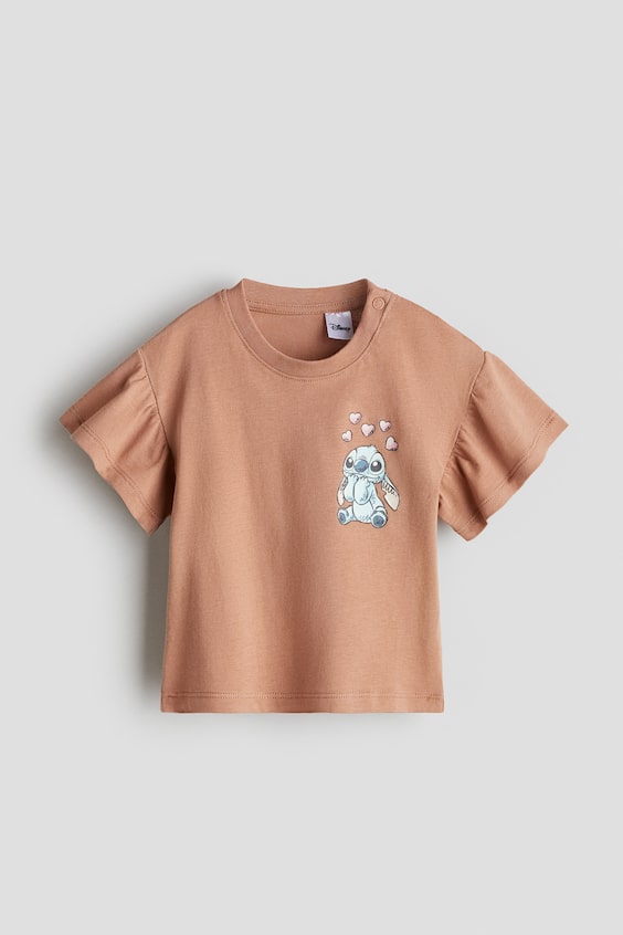 Детские топы H&M Cotton Top with Printed Motif
