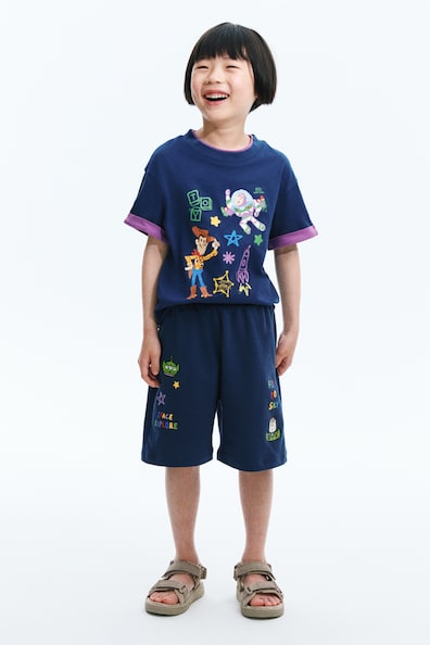 プリントデザイン スウェットショートパンツ
