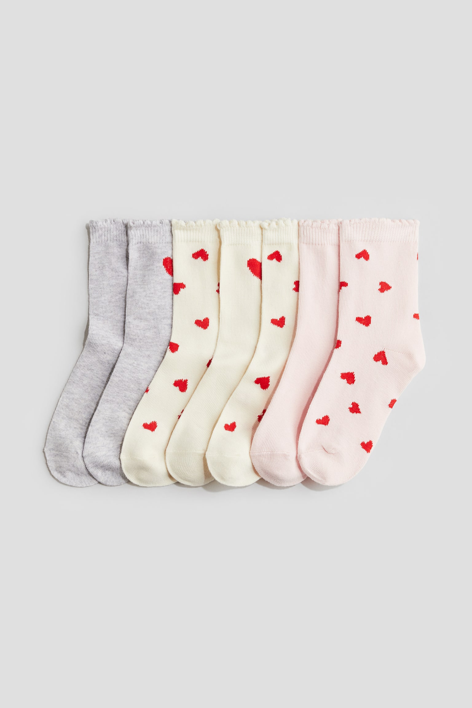 7-pack socks - White/Hearts/Pink/Unicorns/Dark blue/Days - 1